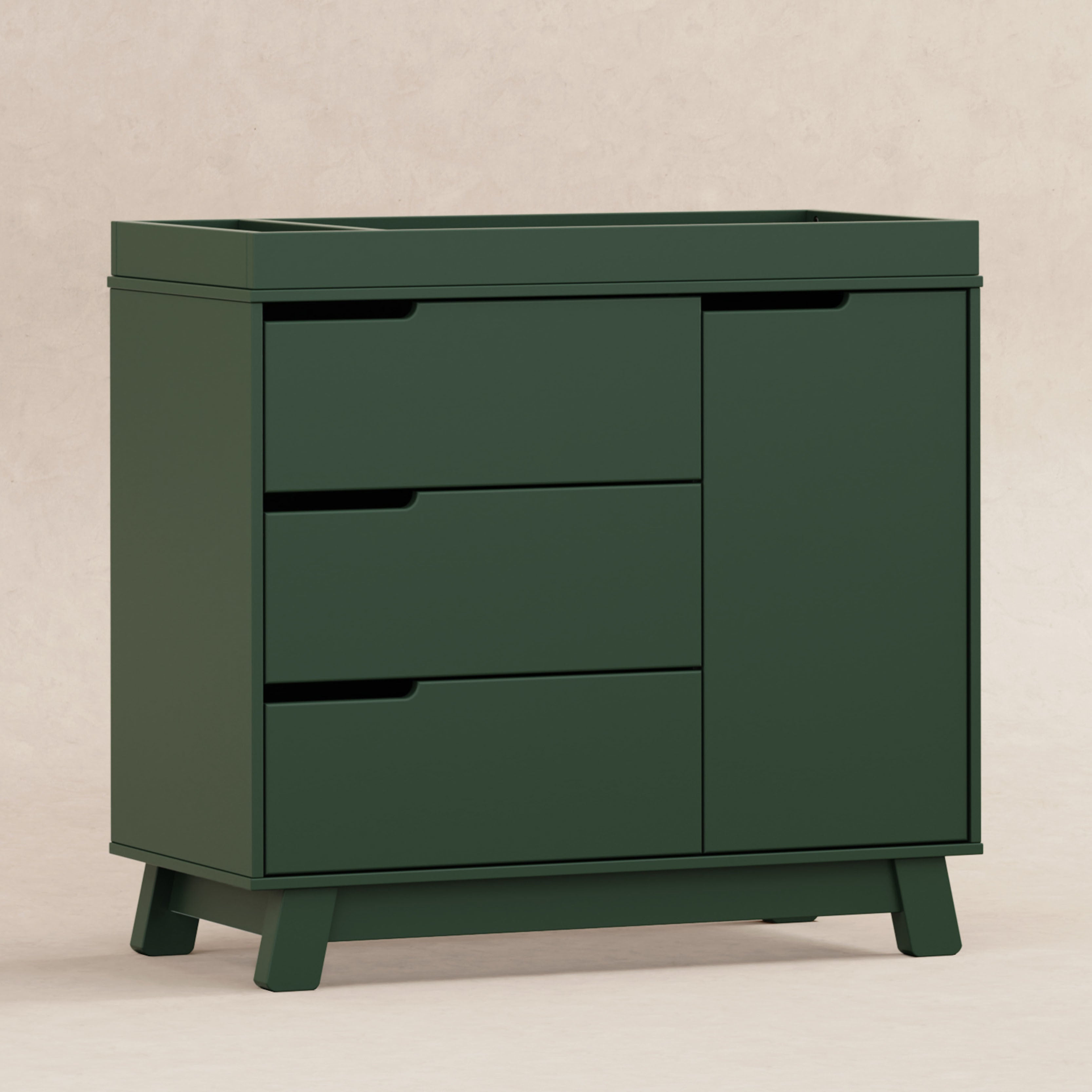 M4223FRGR,Babyletto,Hudson 3-Drawer Changer Dresser w/Removable Changing Tray in Forest Green