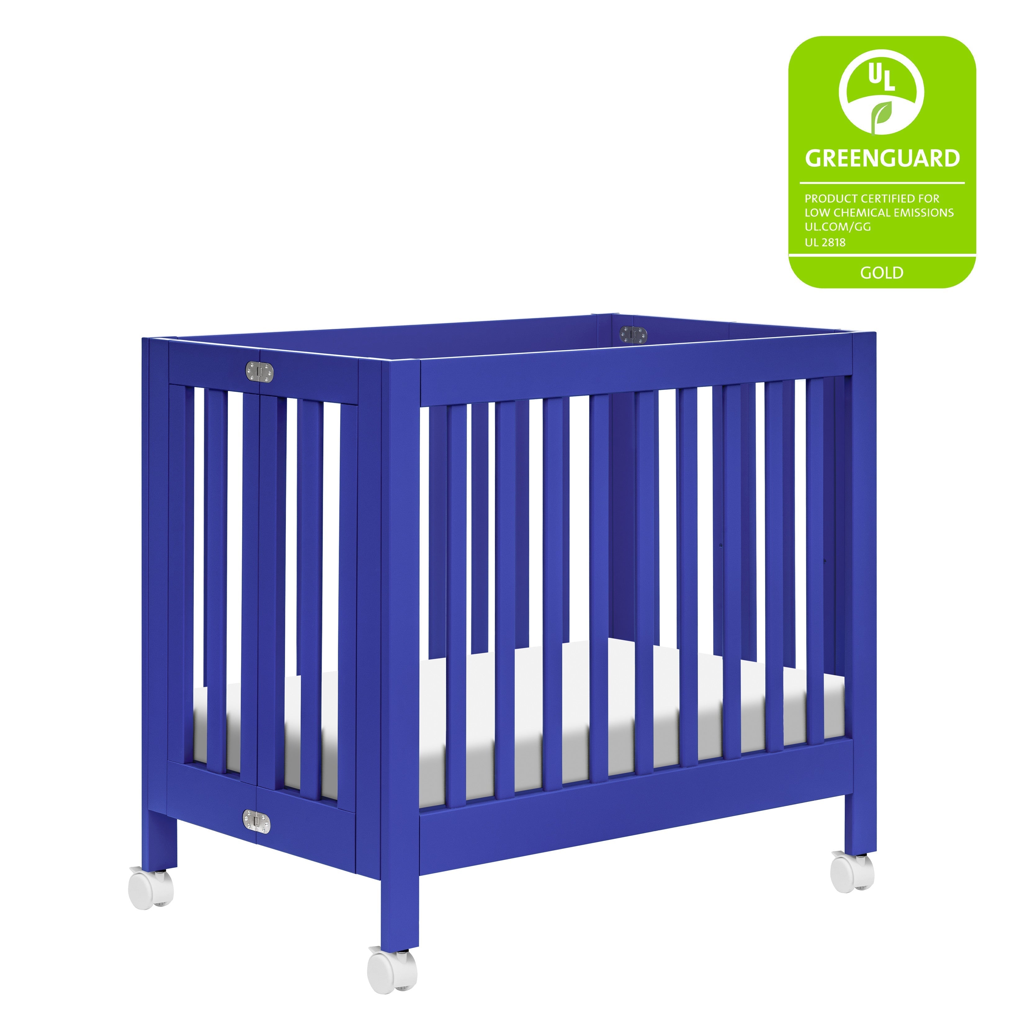 M6698CBT,Babyletto,Origami Mini Crib in Cobalt