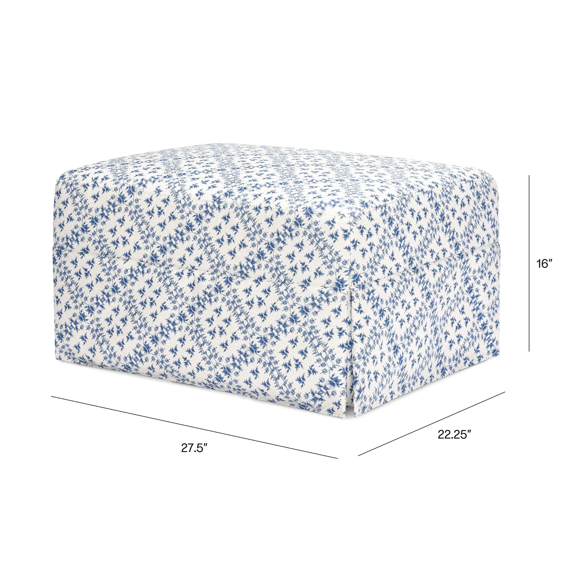 Sarah Flint x Namesake Crawford Gliding Ottoman in Eco-Performance Fabric | Water Repellent & Stain Resistant