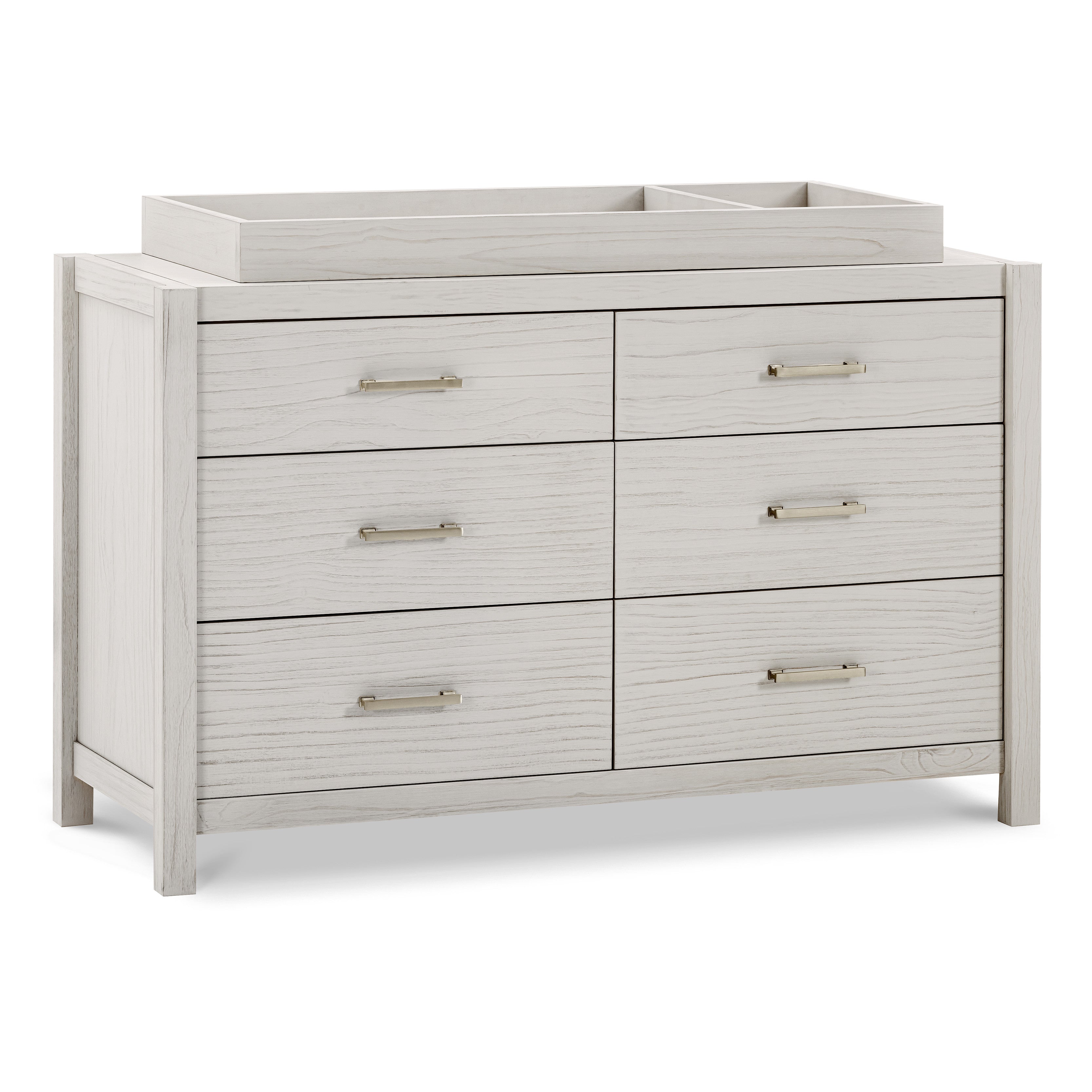 B26416WDF,Monogram by Namesake,Hemsted 6-Drawer Assembled Dresser in White Driftwood