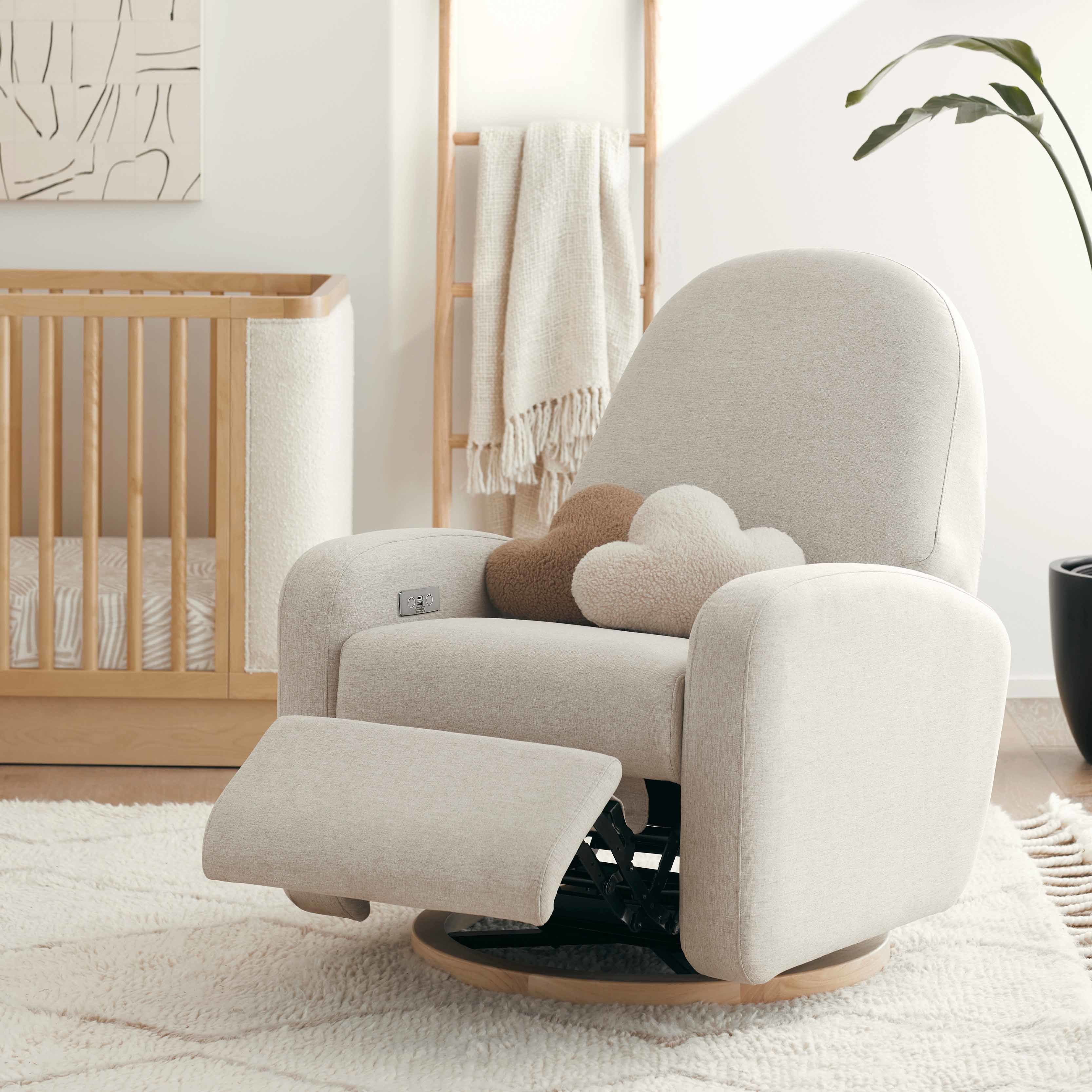 Babyletto Nami Electronic Recliner and Swivel Glider Recliner with USB port