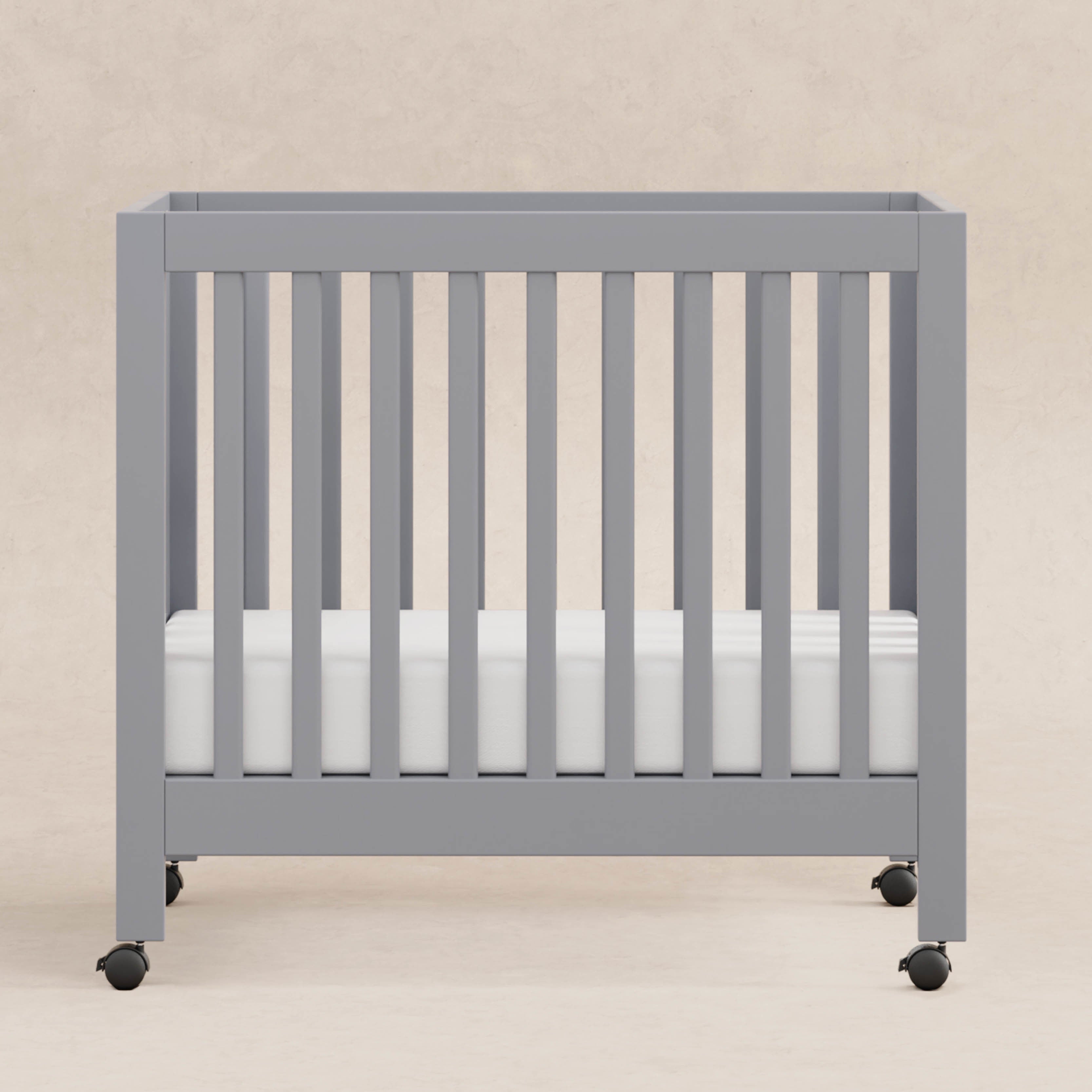 M6698G,Babyletto,Origami Mini Crib in Grey Finish