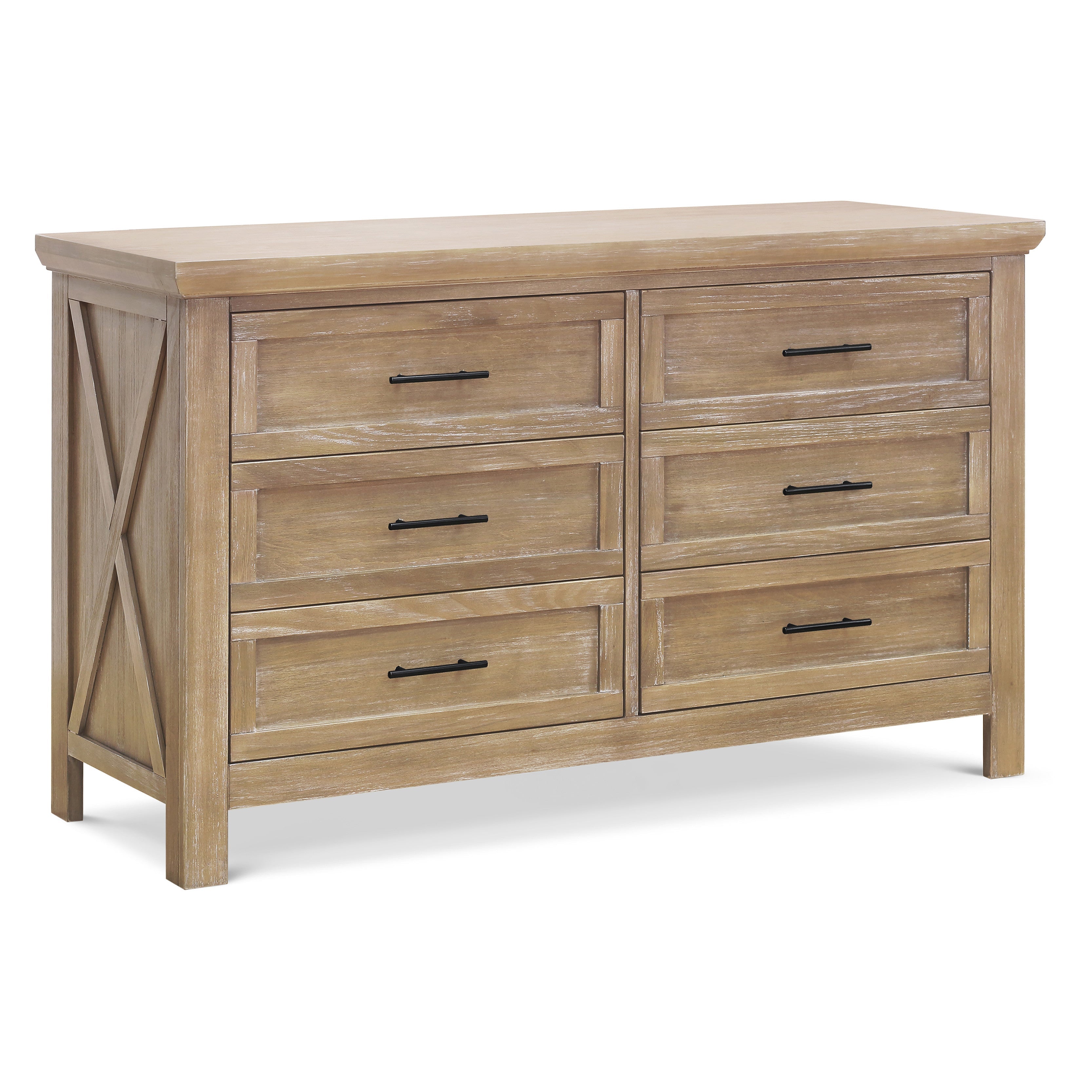 B14516DF,Monogram by Namesake,Emory Farmhouse 6-Drawer Dresser in Driftwood