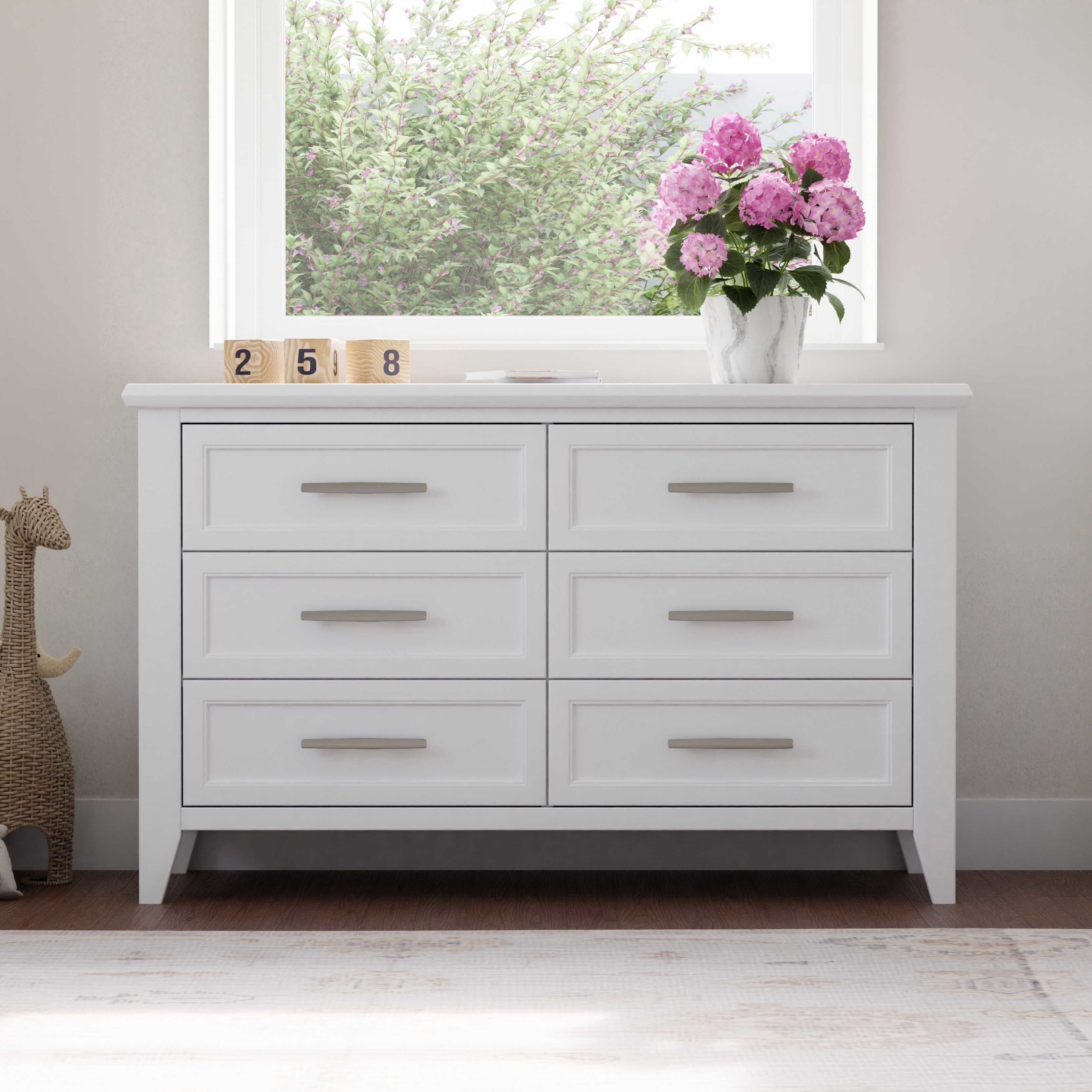 B14416RW,Monogram by Namesake,Beckett 6-Drawer Dresser in Warm White