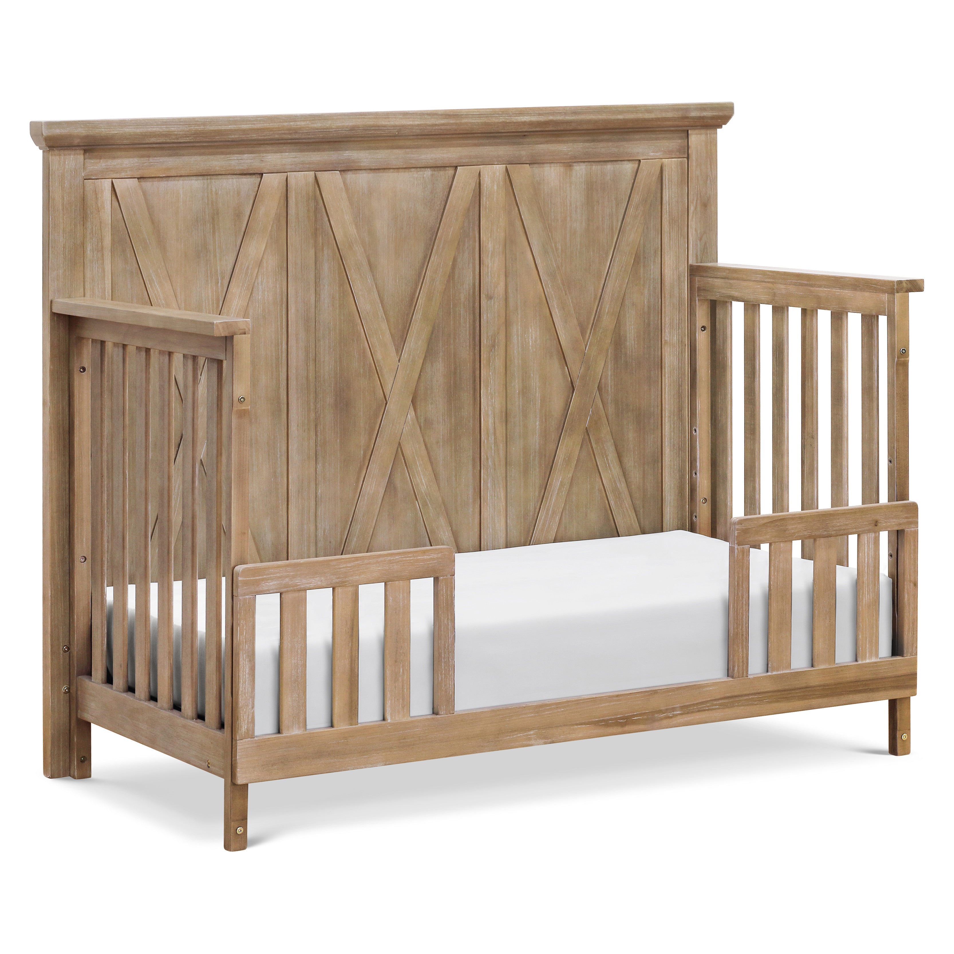 B14501DF,Monogram by Namesake,Emory Farmhouse 4-in-1 Convertible Crib in Driftwood