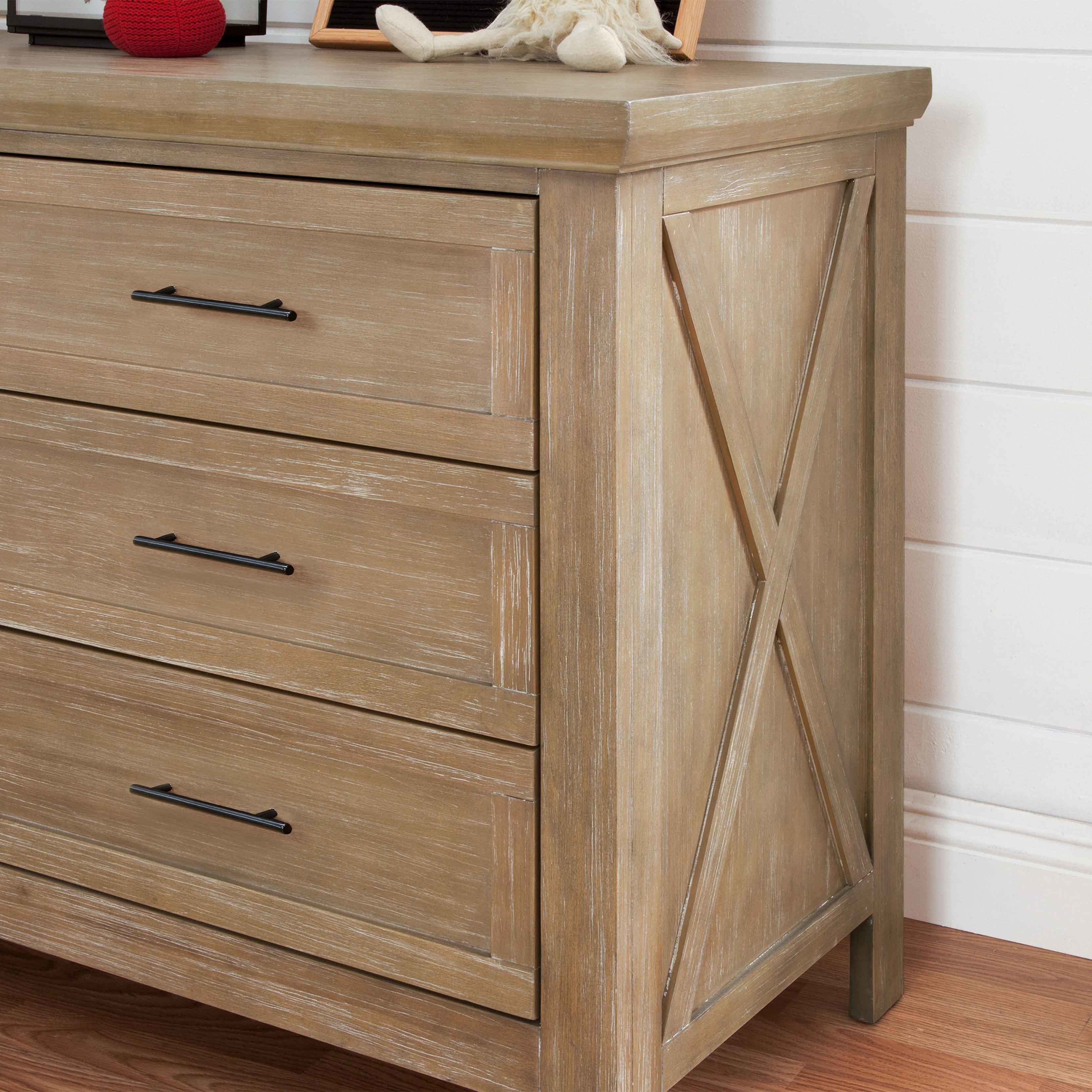 B14516DF,Monogram by Namesake,Emory Farmhouse 6-Drawer Dresser in Driftwood