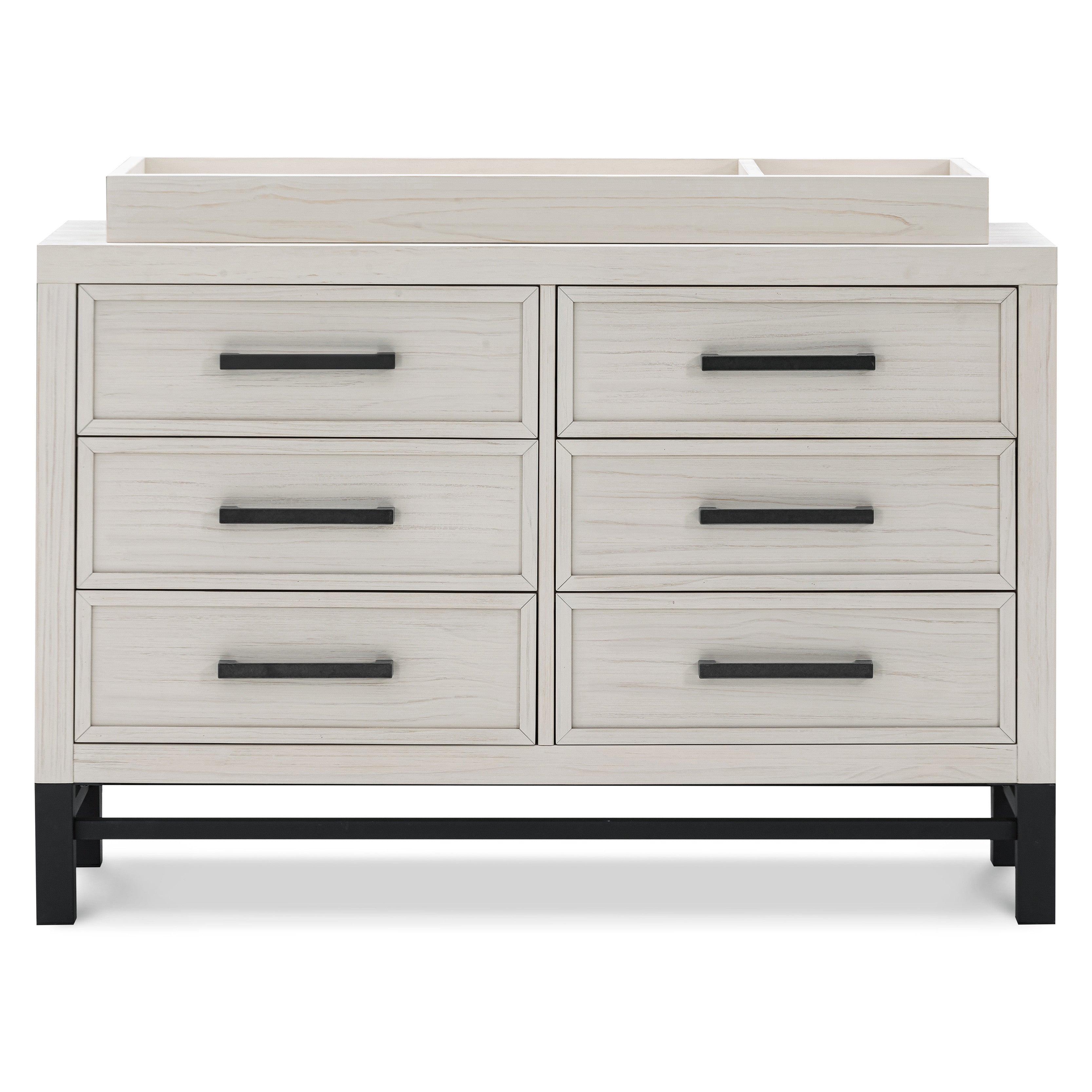 B25816WDF,Monogram by Namesake,Newbern 6-Drawer Assembled Dresser in White Driftwood