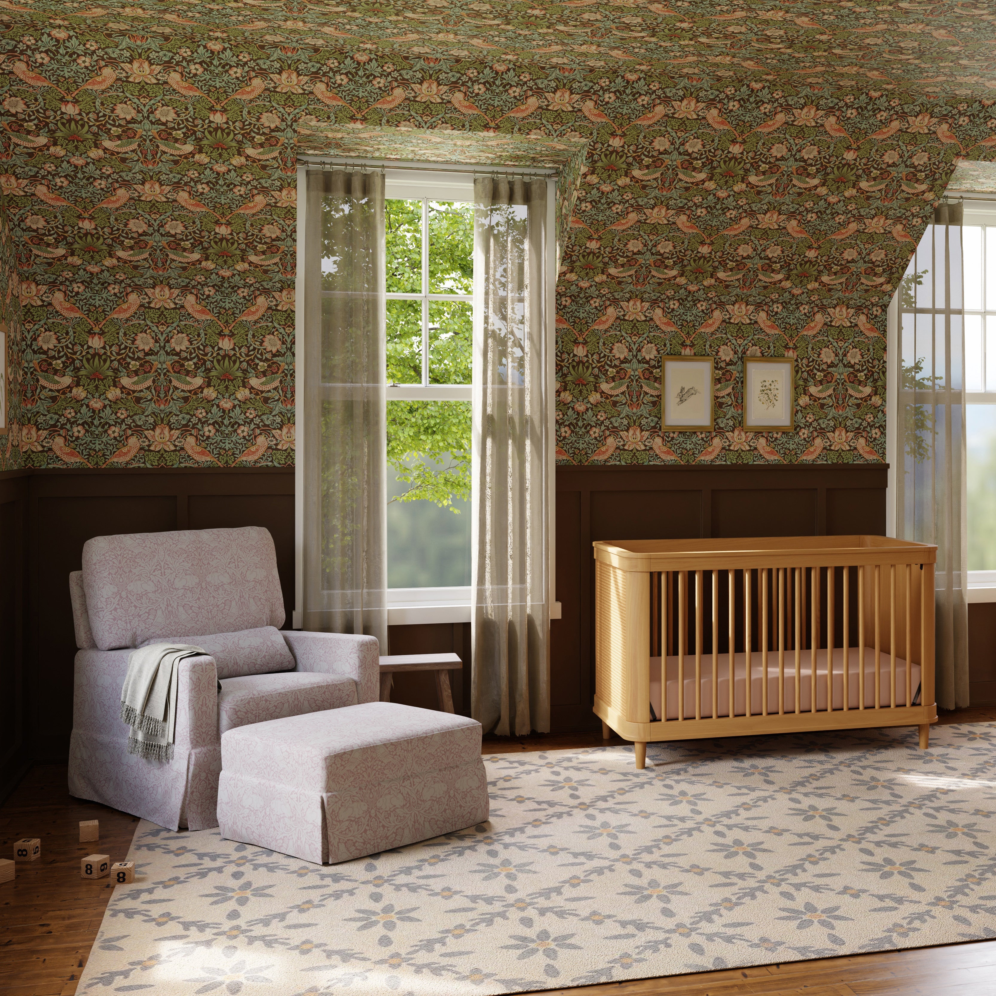 Morris & Co. x Namesake Crawford Pillowback Comfort Swivel Glider