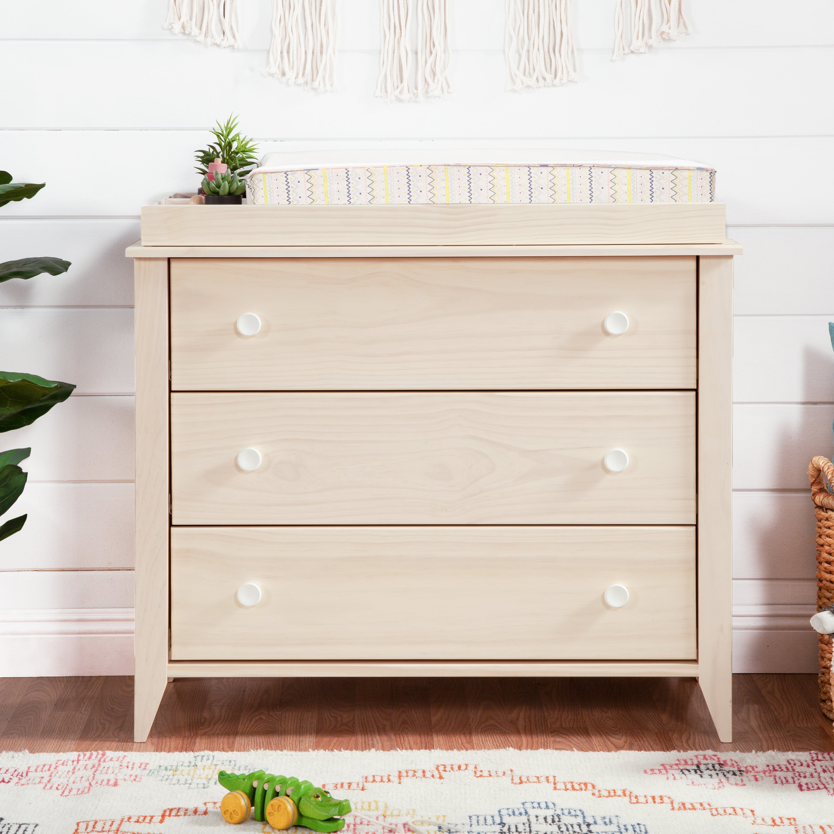 M10323NXW,Babyletto,Sprout 3-Drawer Changer Dresser in Washed Natural and White