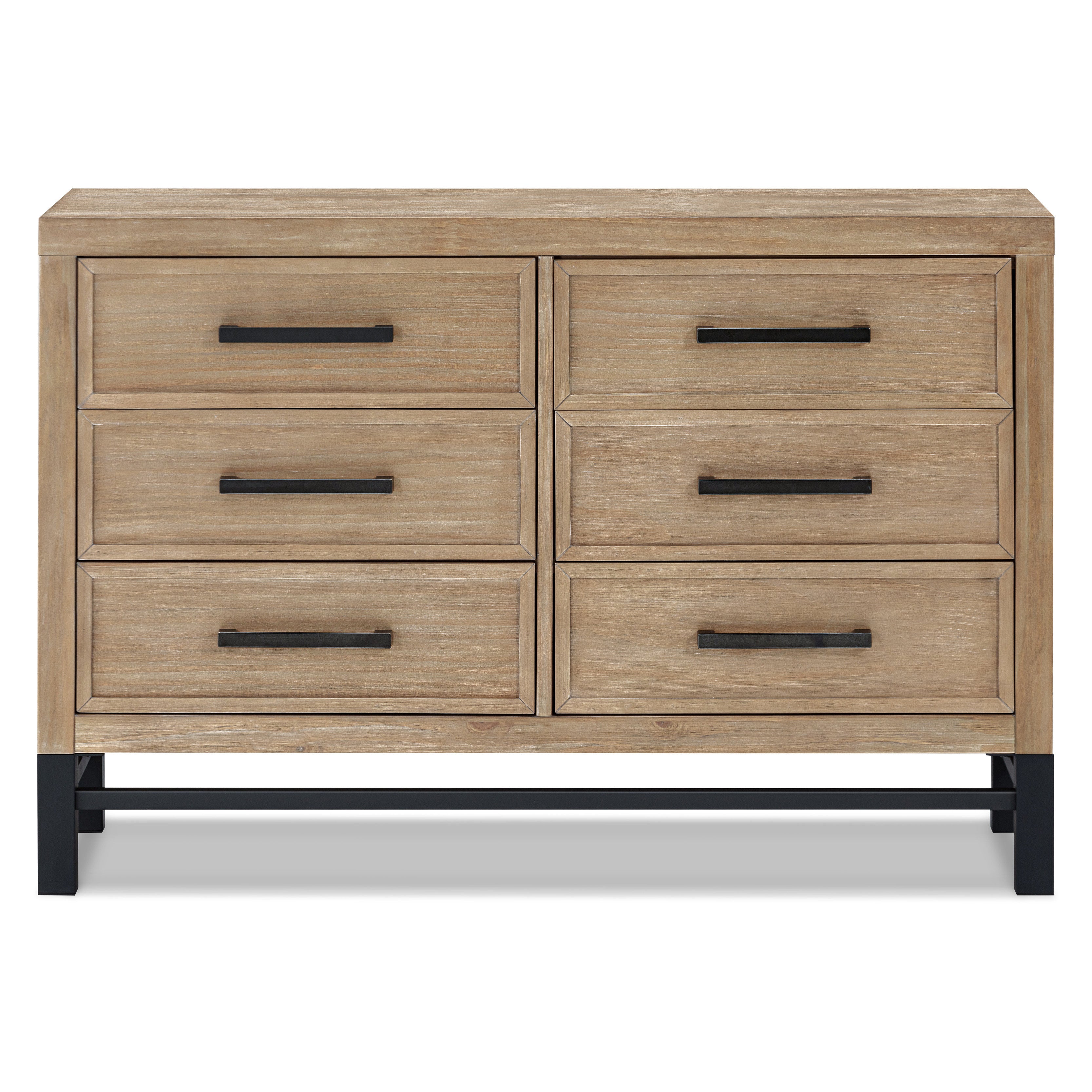 B25816DF,Monogram by Namesake,Newbern 6-Drawer Assembled Dresser in Driftwood