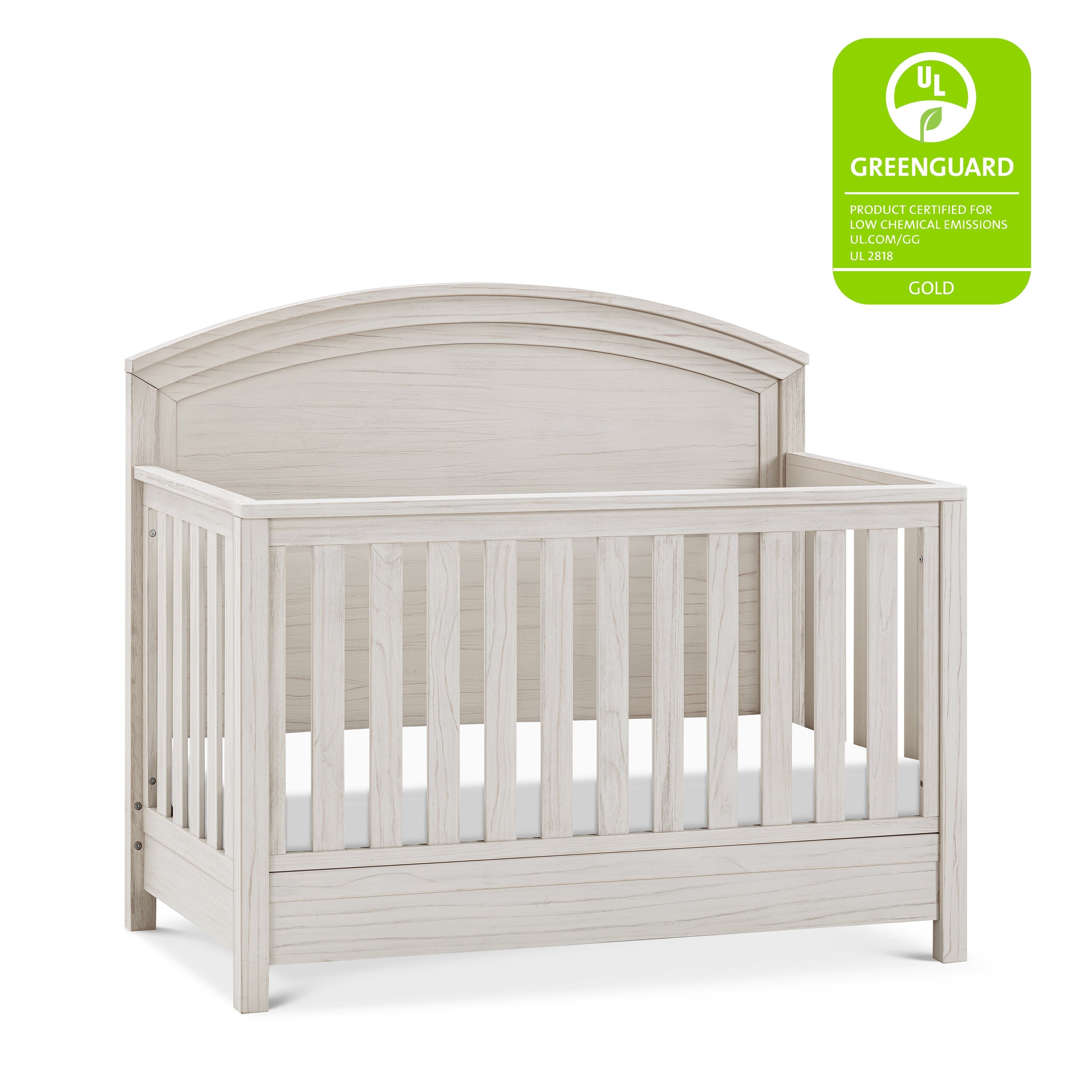 B26401WDF,Monogram by Namesake,Hemsted 4-in-1 Convertible Crib in White Driftwood