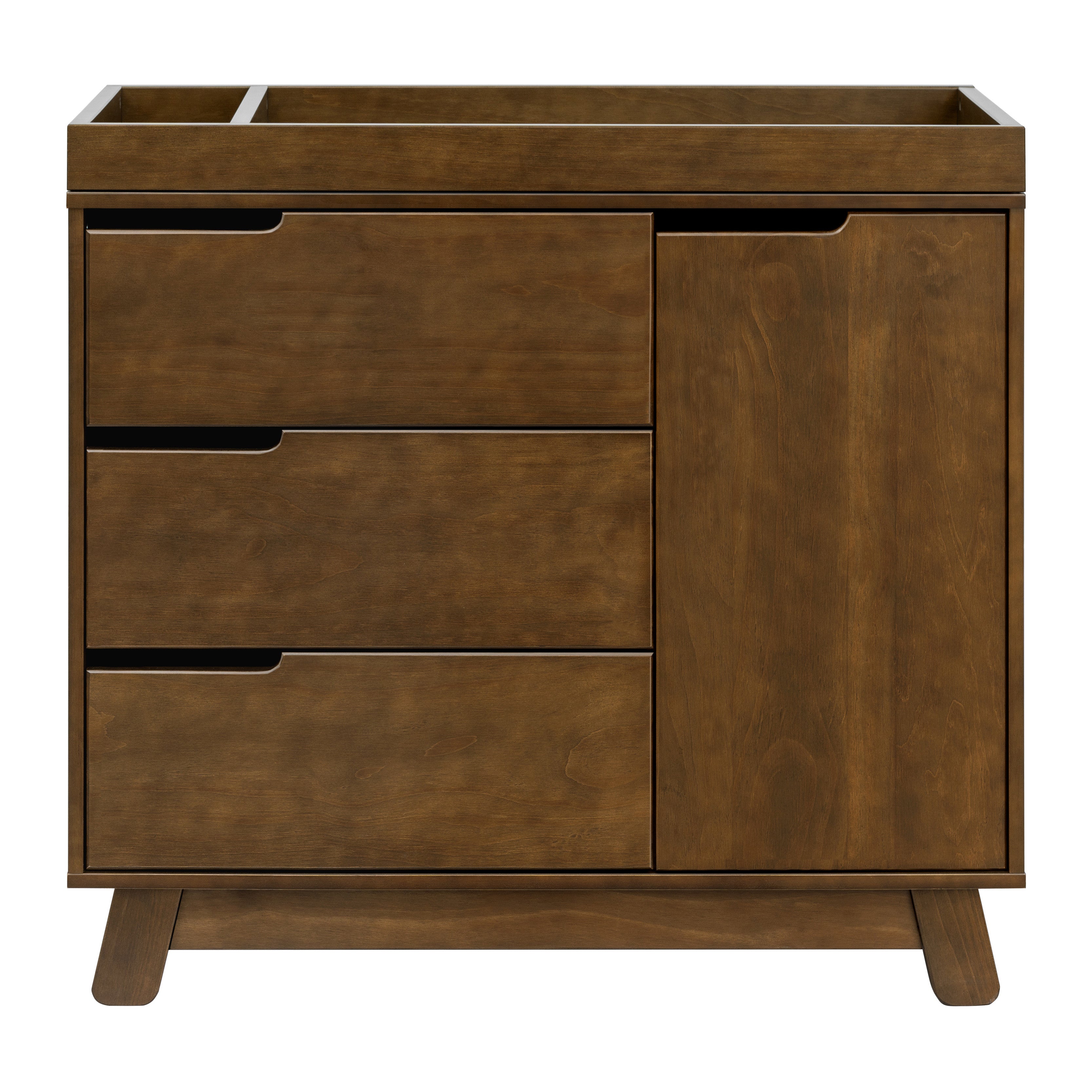 M4223NL,Babyletto,Hudson 3-Drawer Changer Dresser w/Removable Changing Tray in Natural Walnut