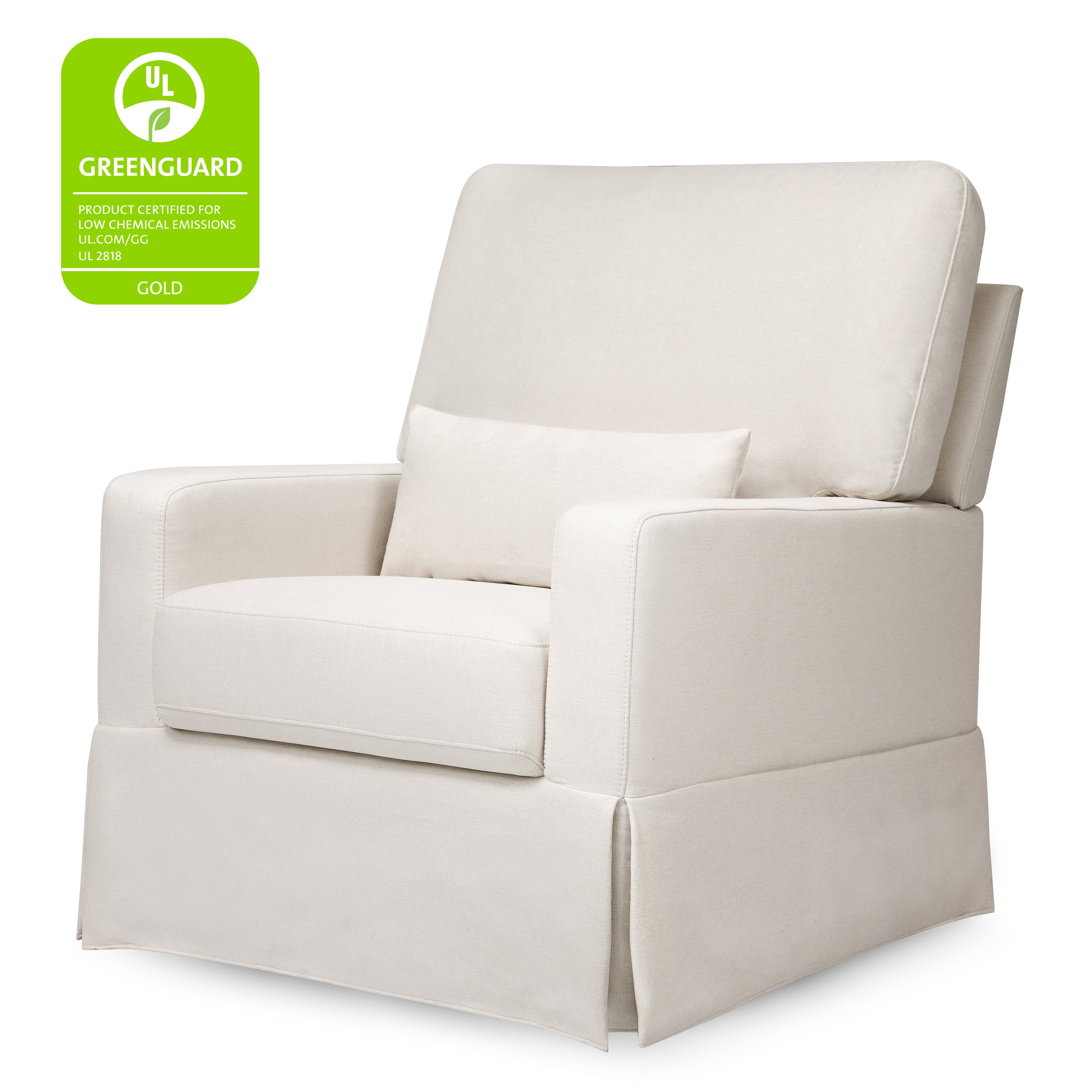 M21787PCMEW,Namesake,Crawford Pillowback Comfort Swivel Glider in Performance Cream Eco-Weave