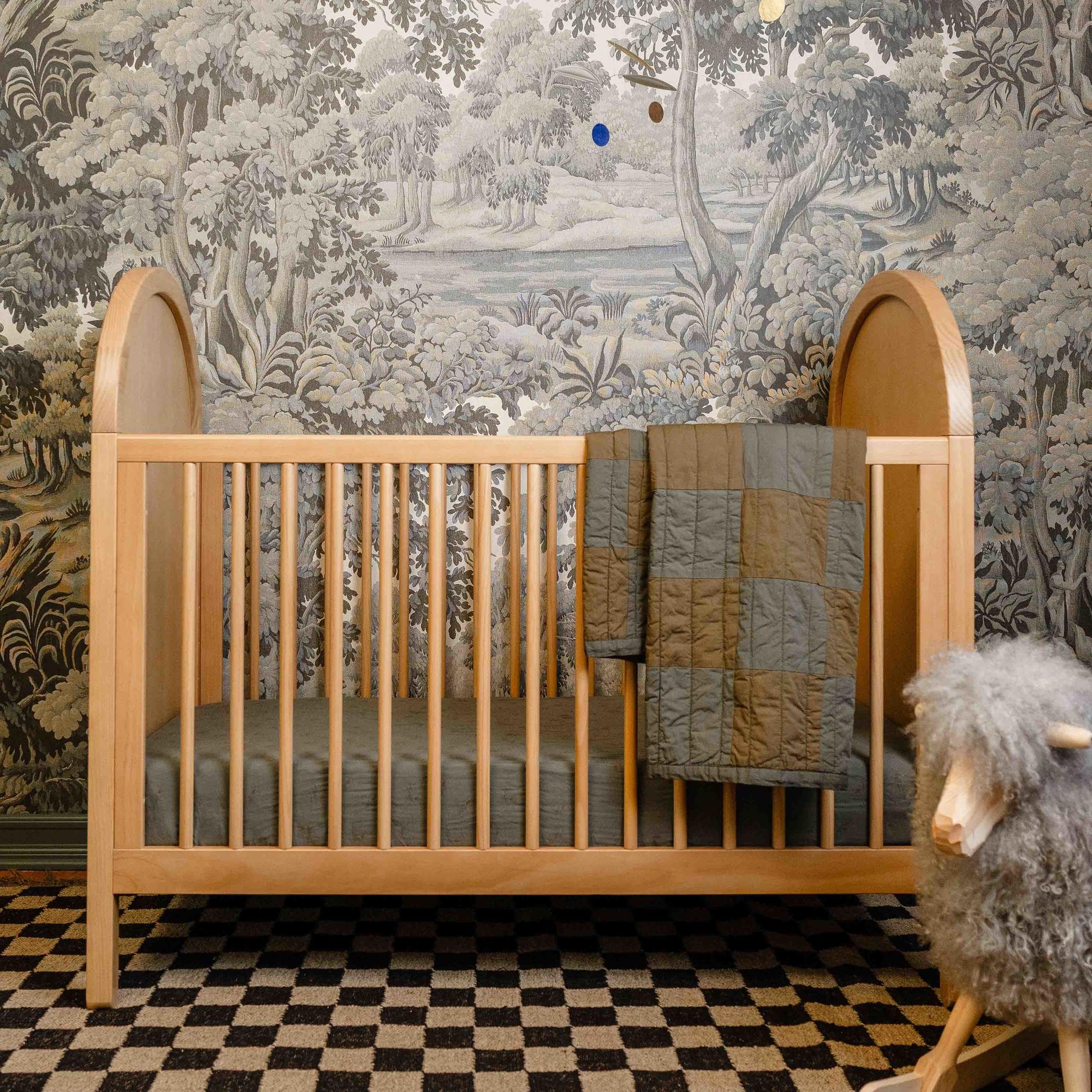 Babyletto Bondi Cane 3-in-1 Convertible Crib with Toddler Bed Conversion Kit