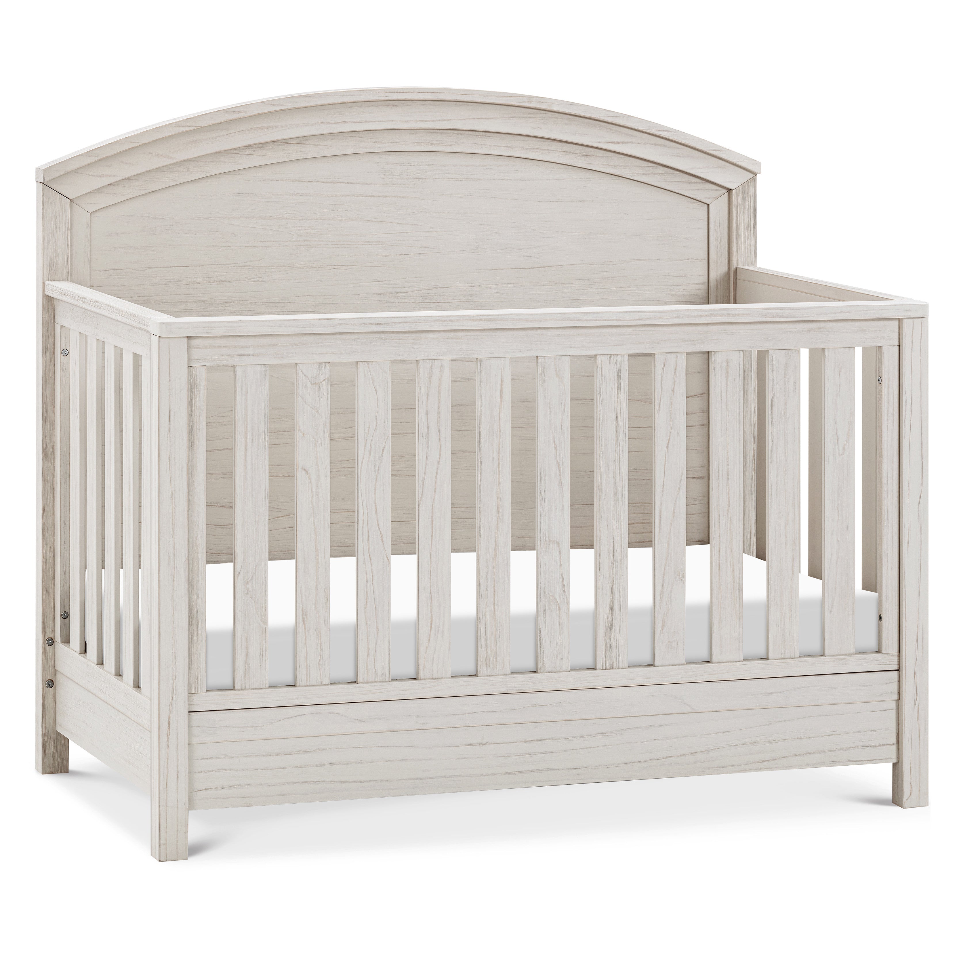 B26401WDF,Monogram by Namesake,Hemsted 4-in-1 Convertible Crib in White Driftwood