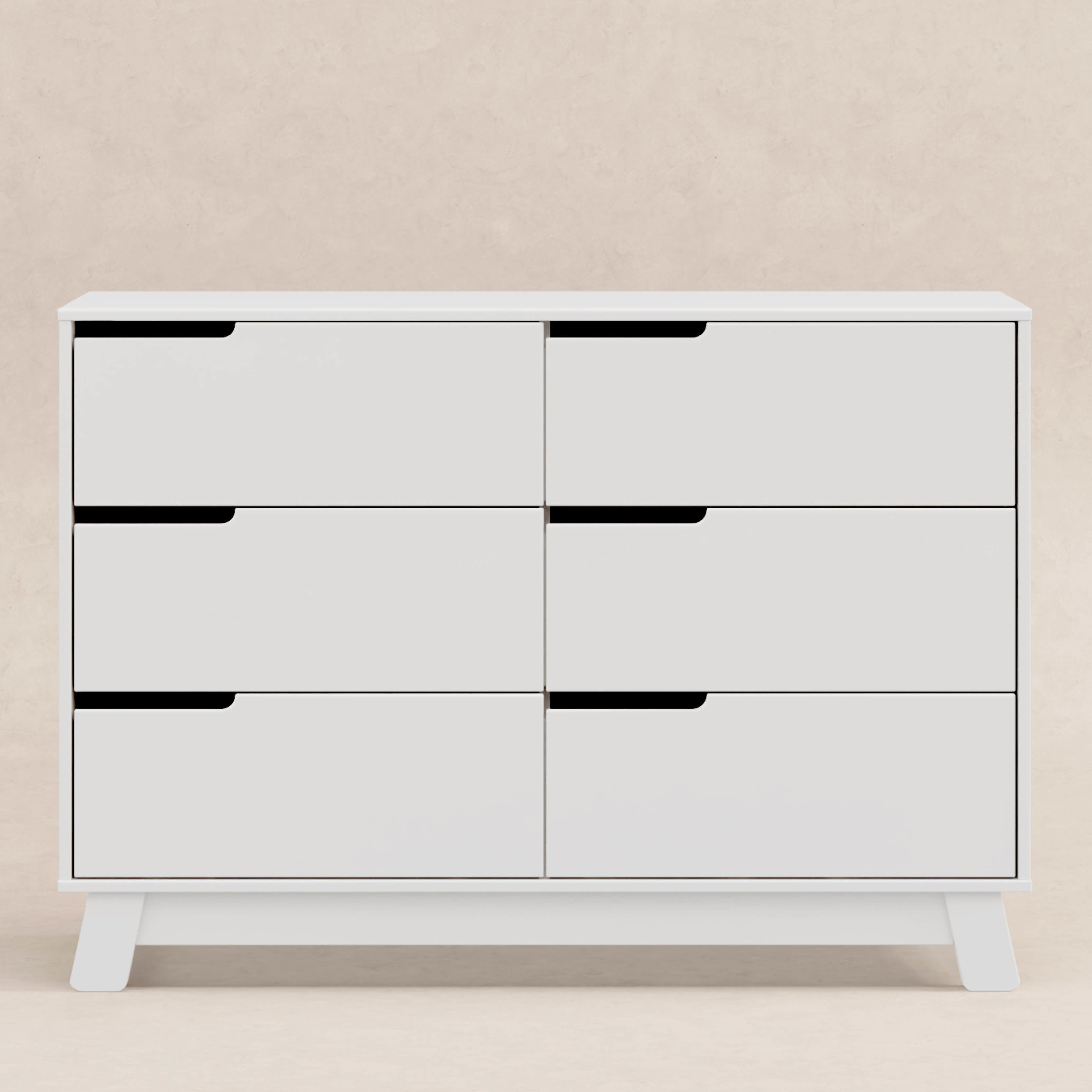 M4216W,Babyletto,Hudson 6-Drawer Double Dresser  Assembled in White Finish