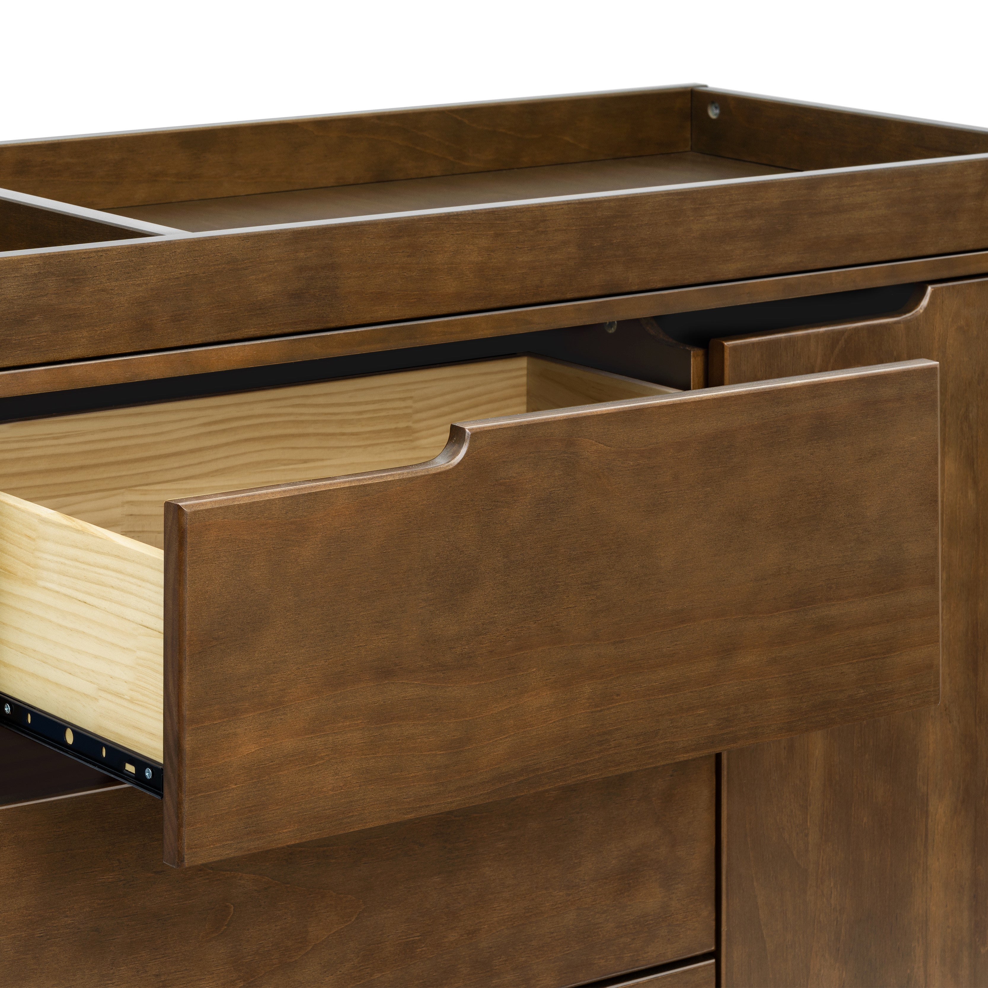 M4223NL,Babyletto,Hudson 3-Drawer Changer Dresser w/Removable Changing Tray in Natural Walnut