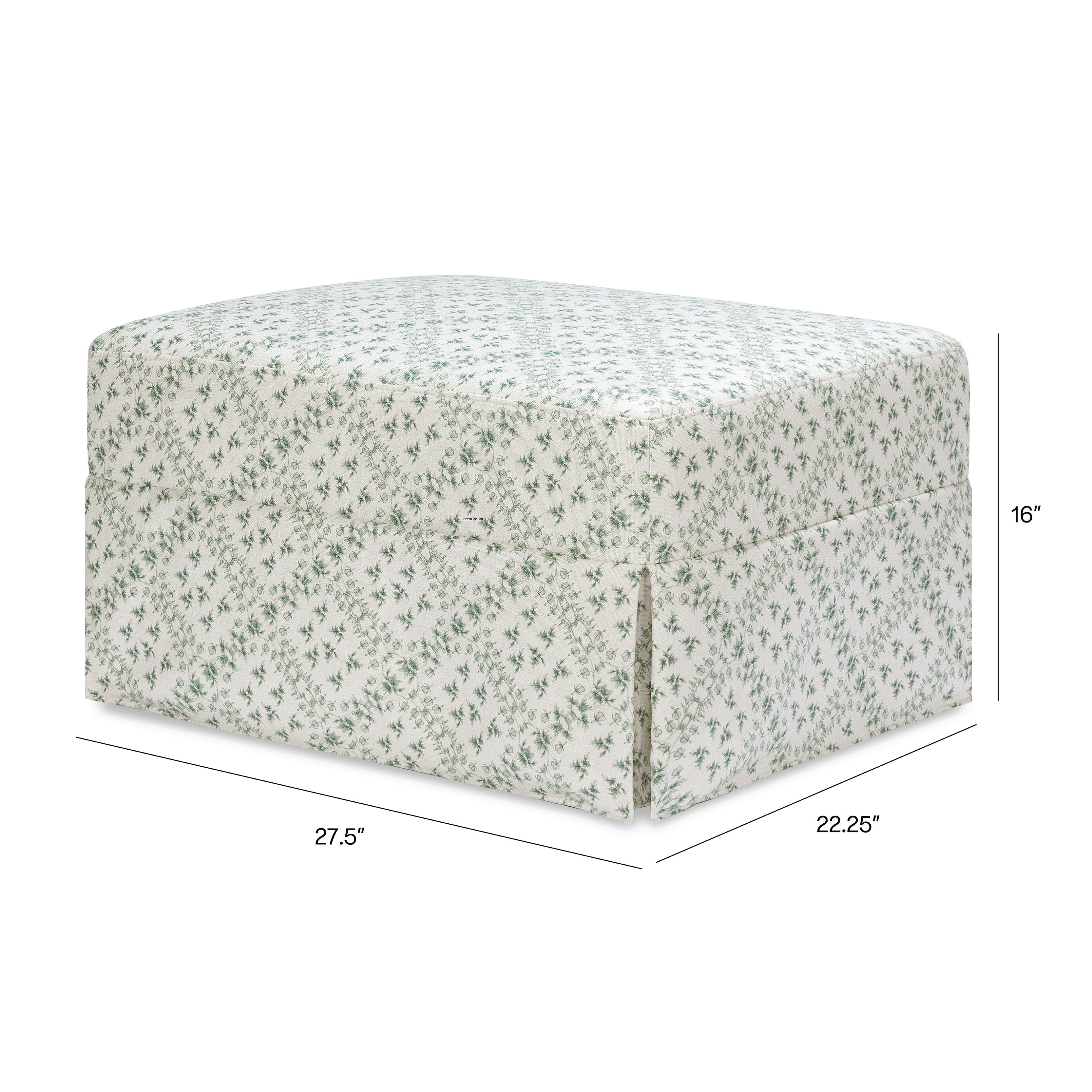 Sarah Flint x Namesake Crawford Gliding Ottoman in Eco-Performance Fabric | Water Repellent & Stain Resistant