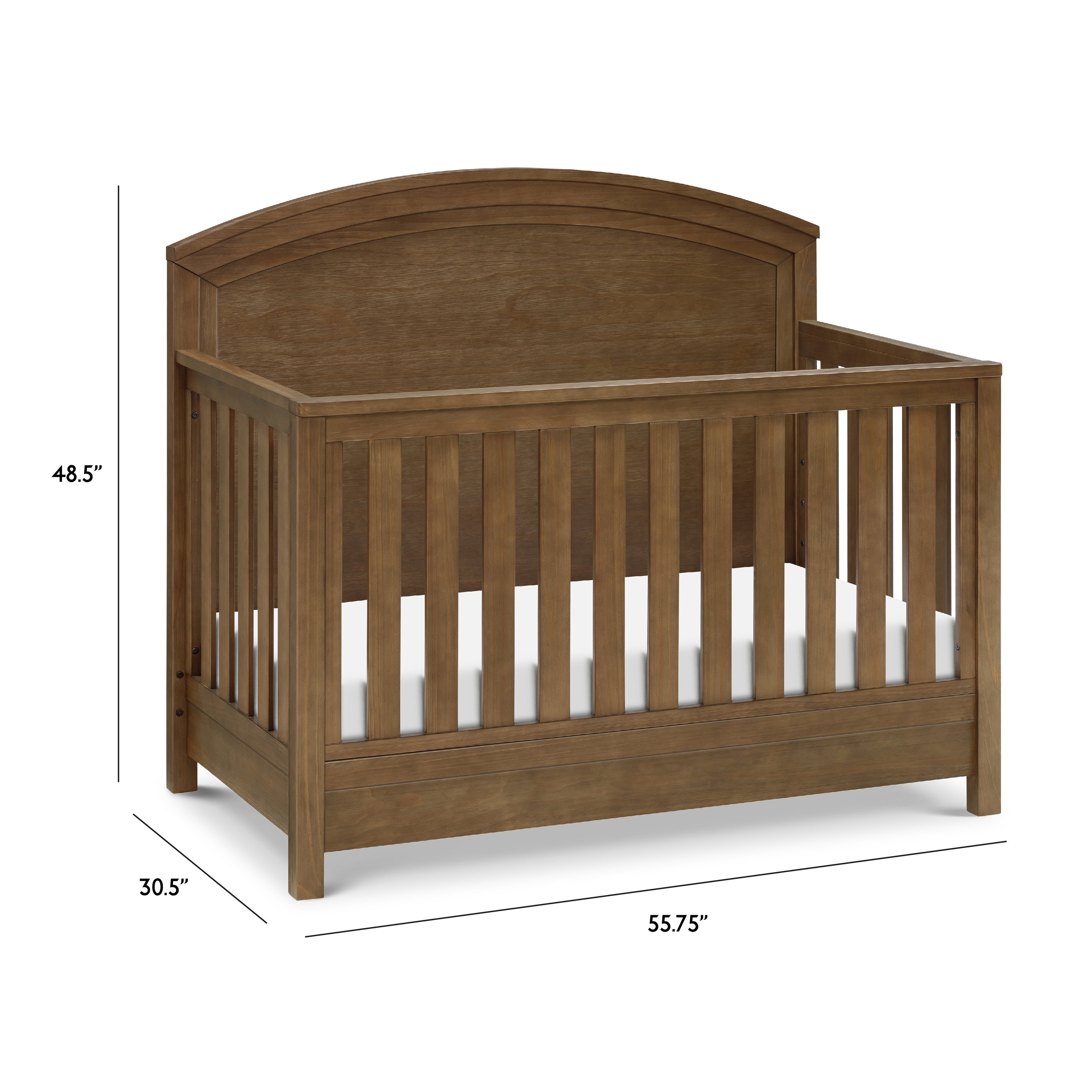 B26401LDF,Monogram by Namesake,Hemsted 4-in-1 Convertible Crib in Walnut Driftwood