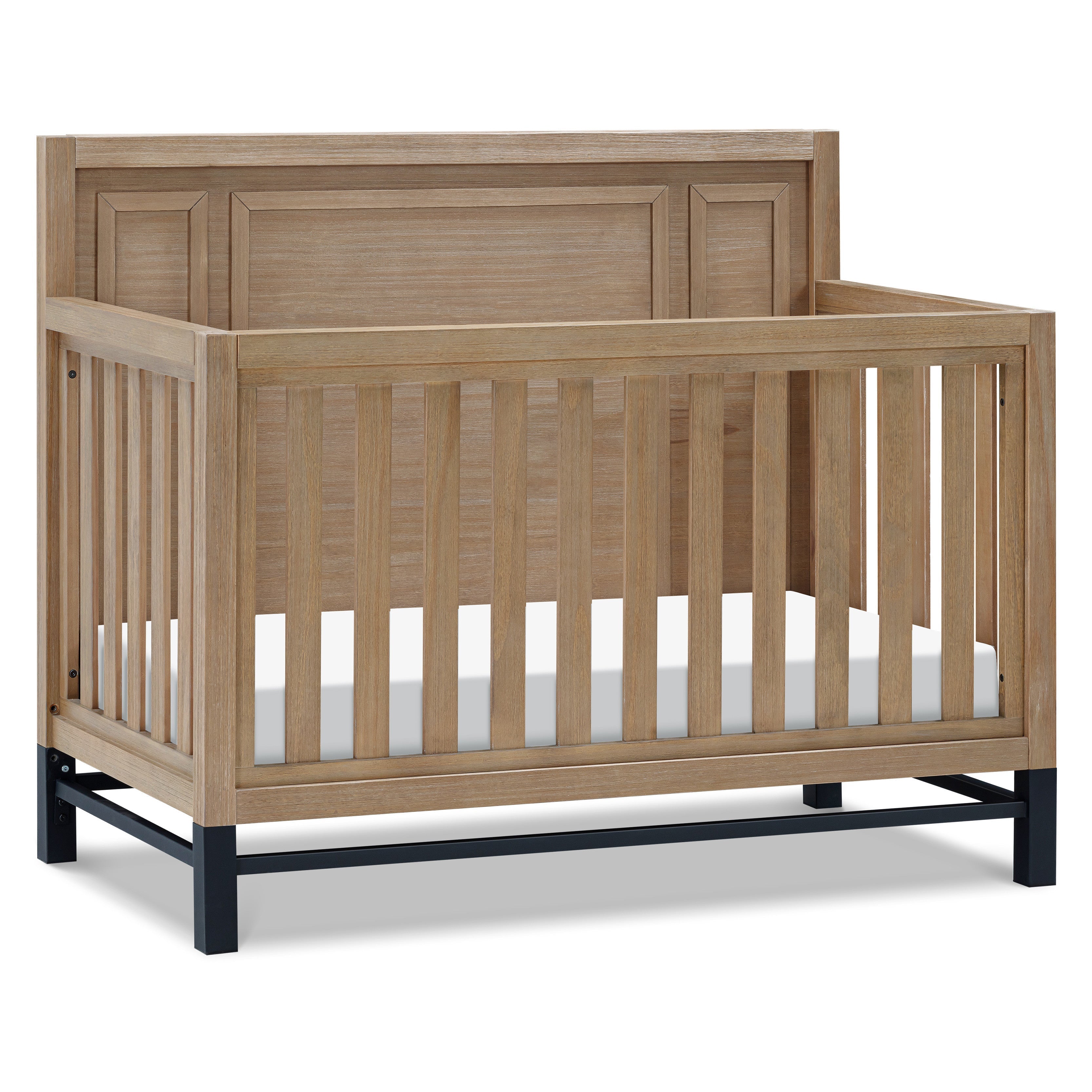 B25801DF,Monogram by Namesake,Newbern 4-in-1 Convertible Crib in Driftwood