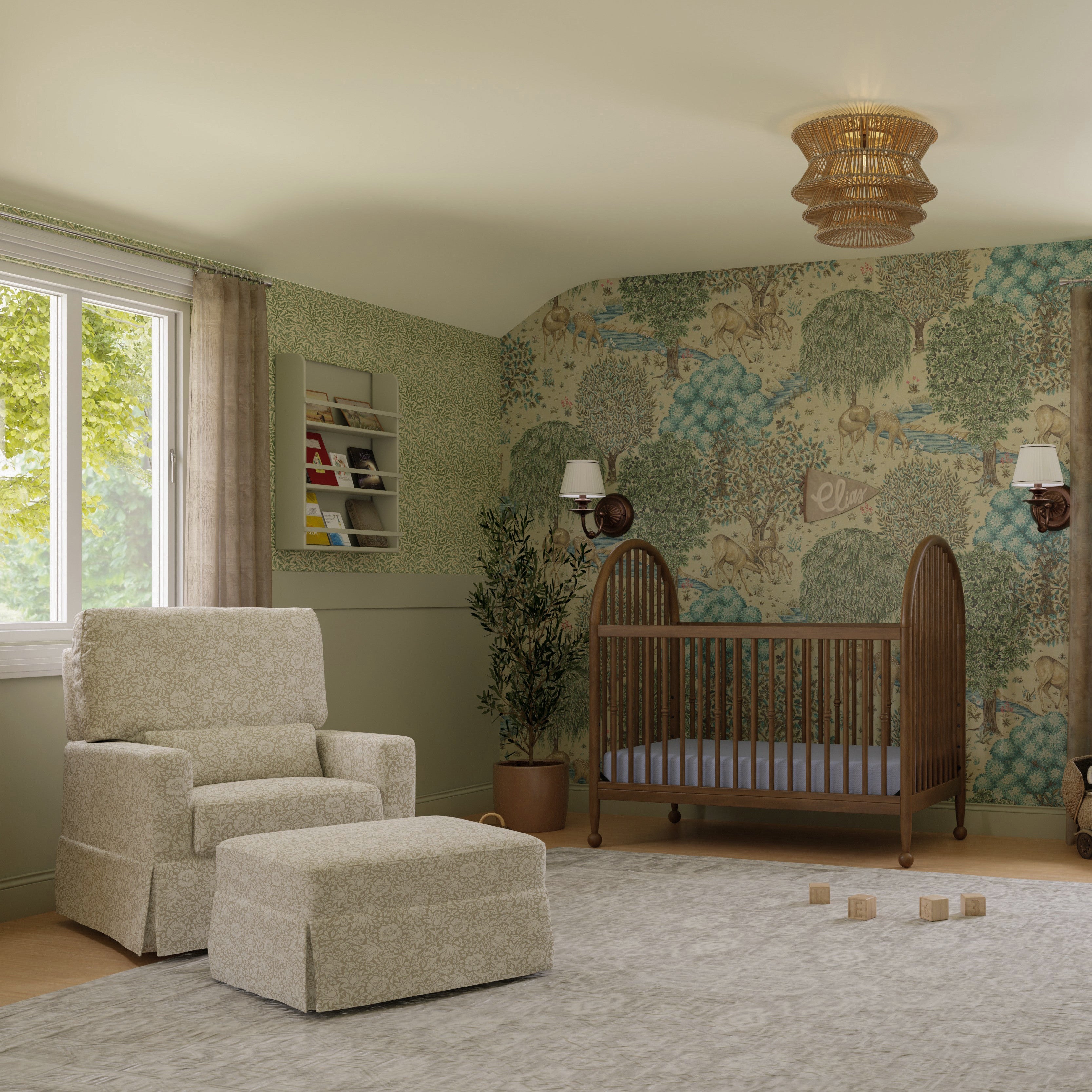 Morris & Co. x Namesake Crawford Pillowback Comfort Swivel Glider