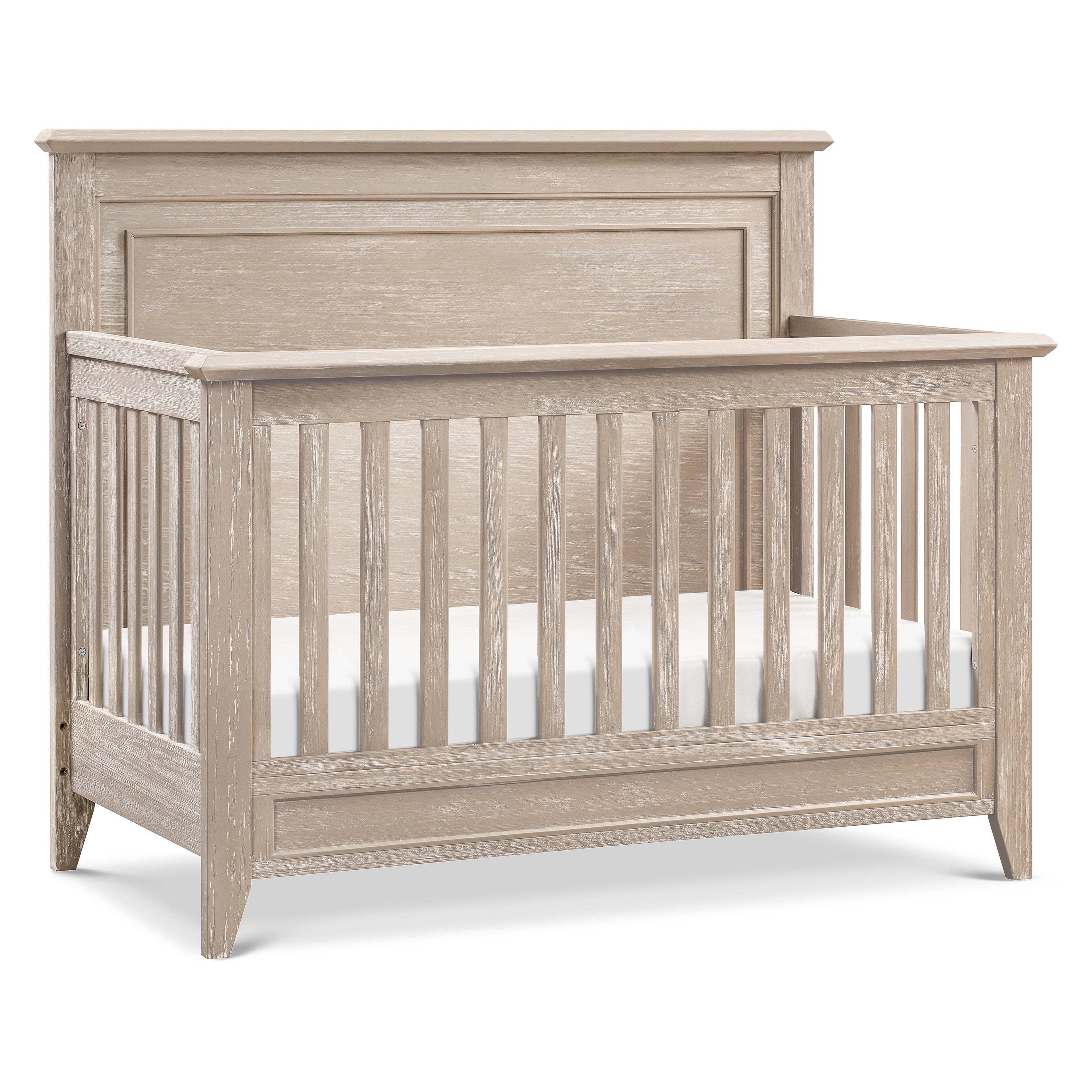 M24401SDB,Monogram by Namesake,Beckett Rustic 4-in-1 Convertible Flat Top Crib in Sandbar