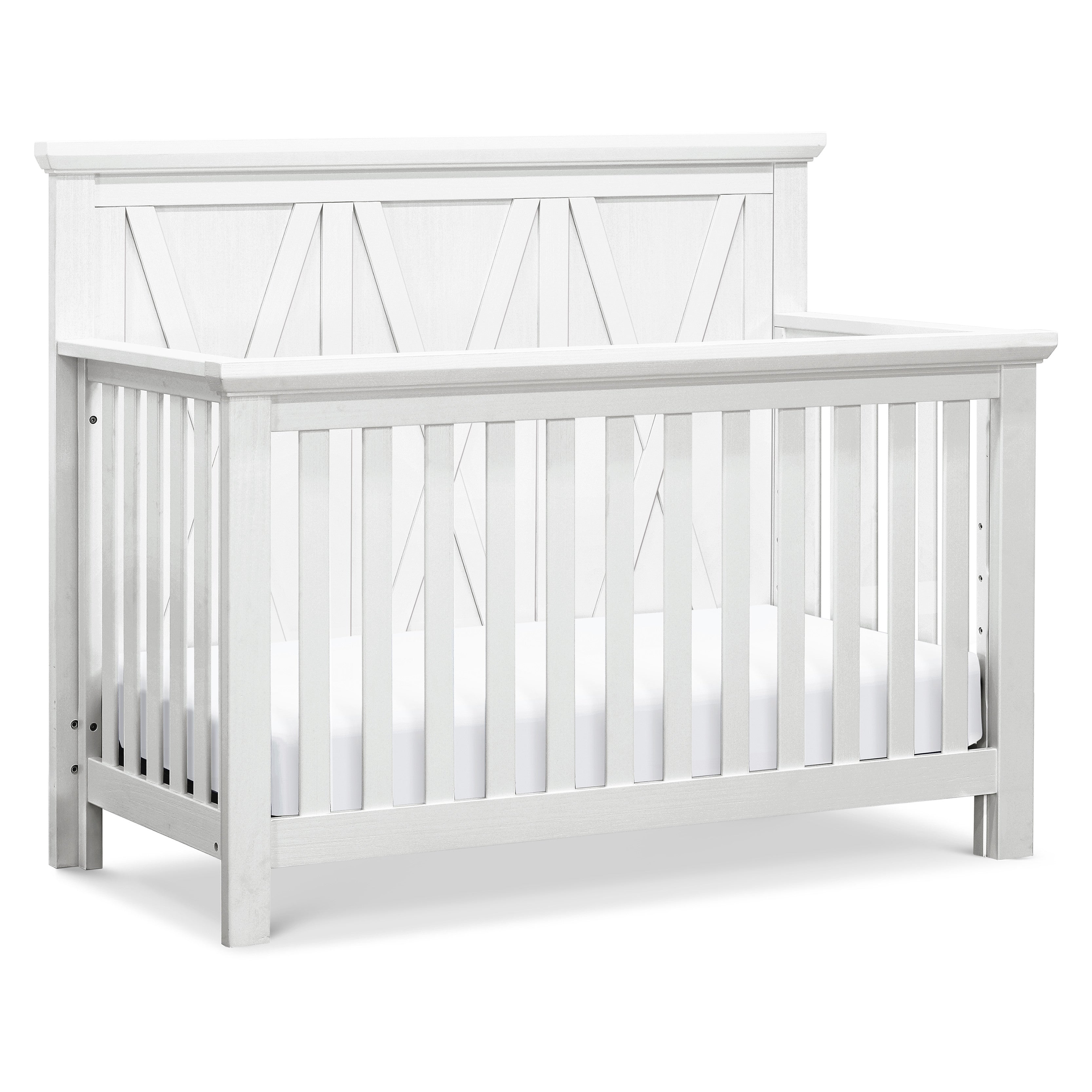 B14501LW,Monogram by Namesake,Emory Farmhouse 4-in-1 Convertible Crib in Linen White