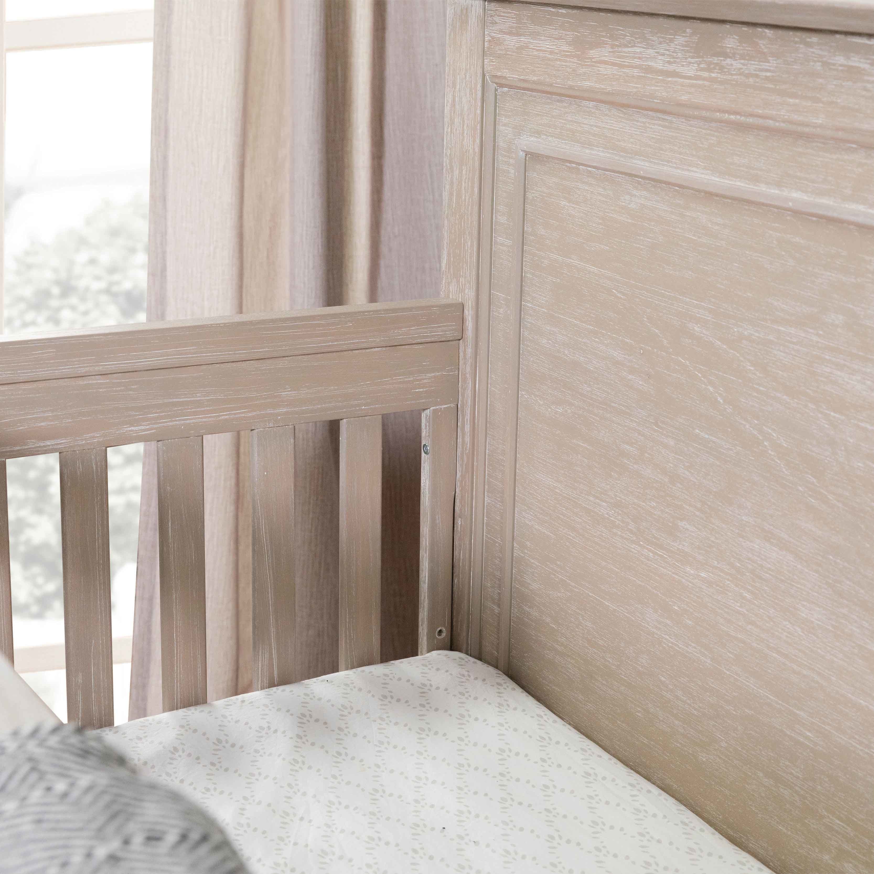 Monogram by Namesake Beckett Rustic 4-in-1  Convertible Flat Top Crib
