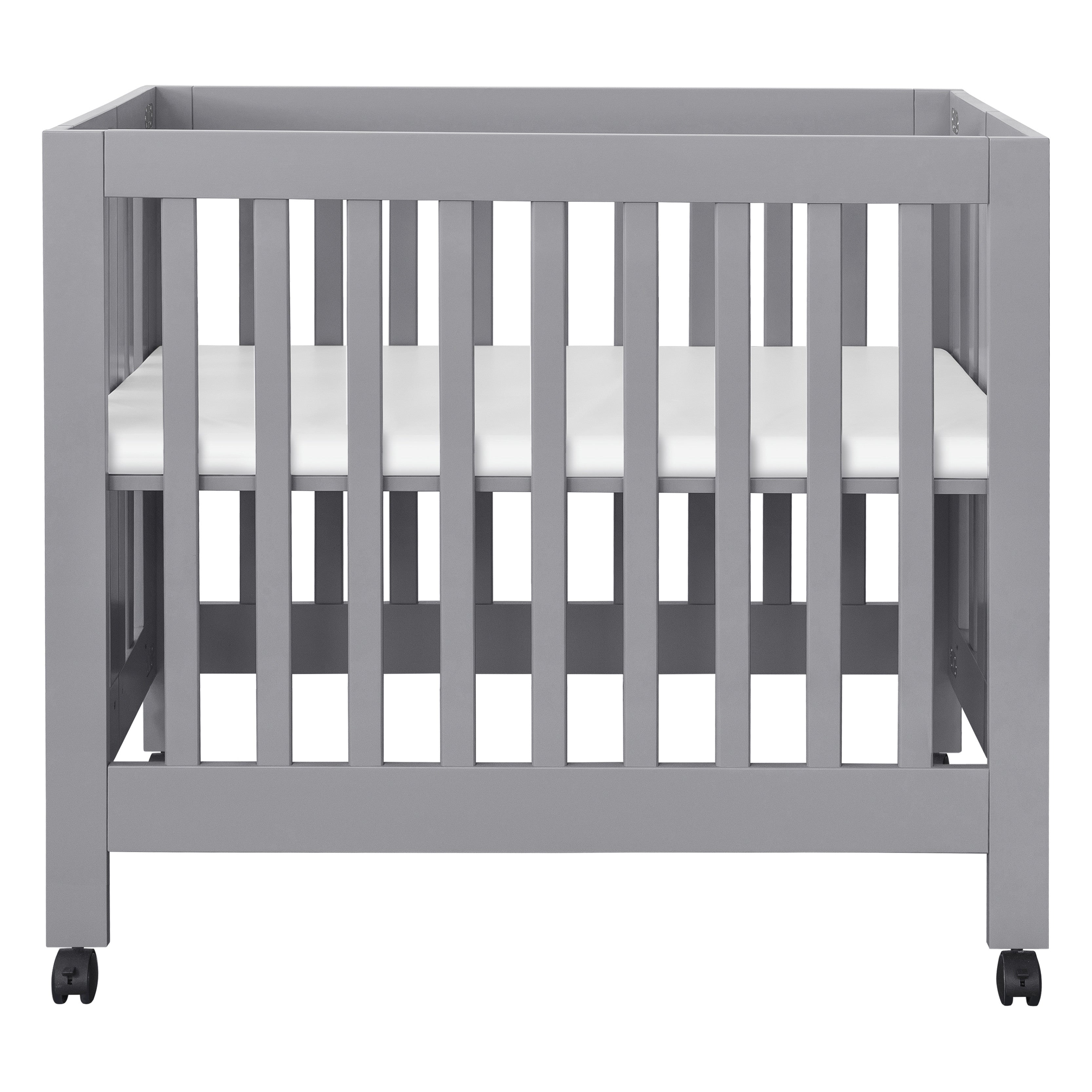 M6698G,Babyletto,Origami Mini Crib in Grey Finish