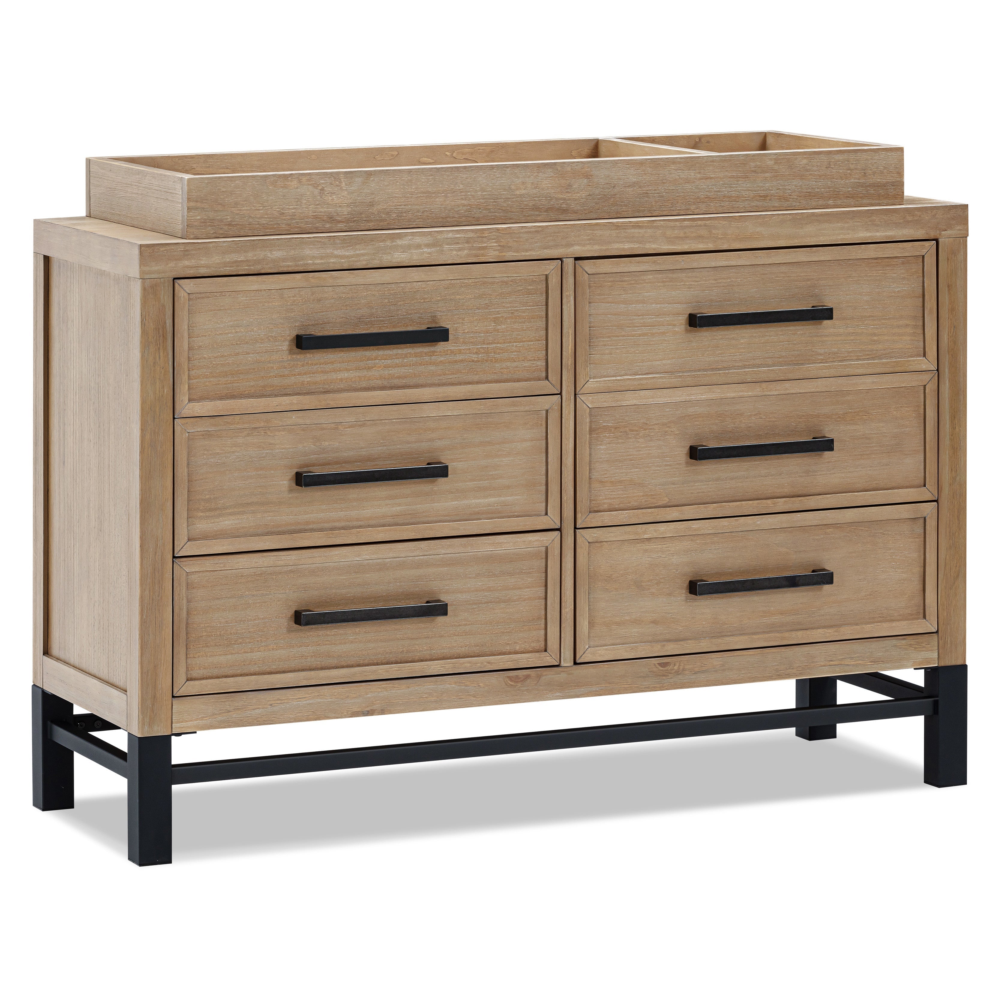 B25816DF,Monogram by Namesake,Newbern 6-Drawer Assembled Dresser in Driftwood