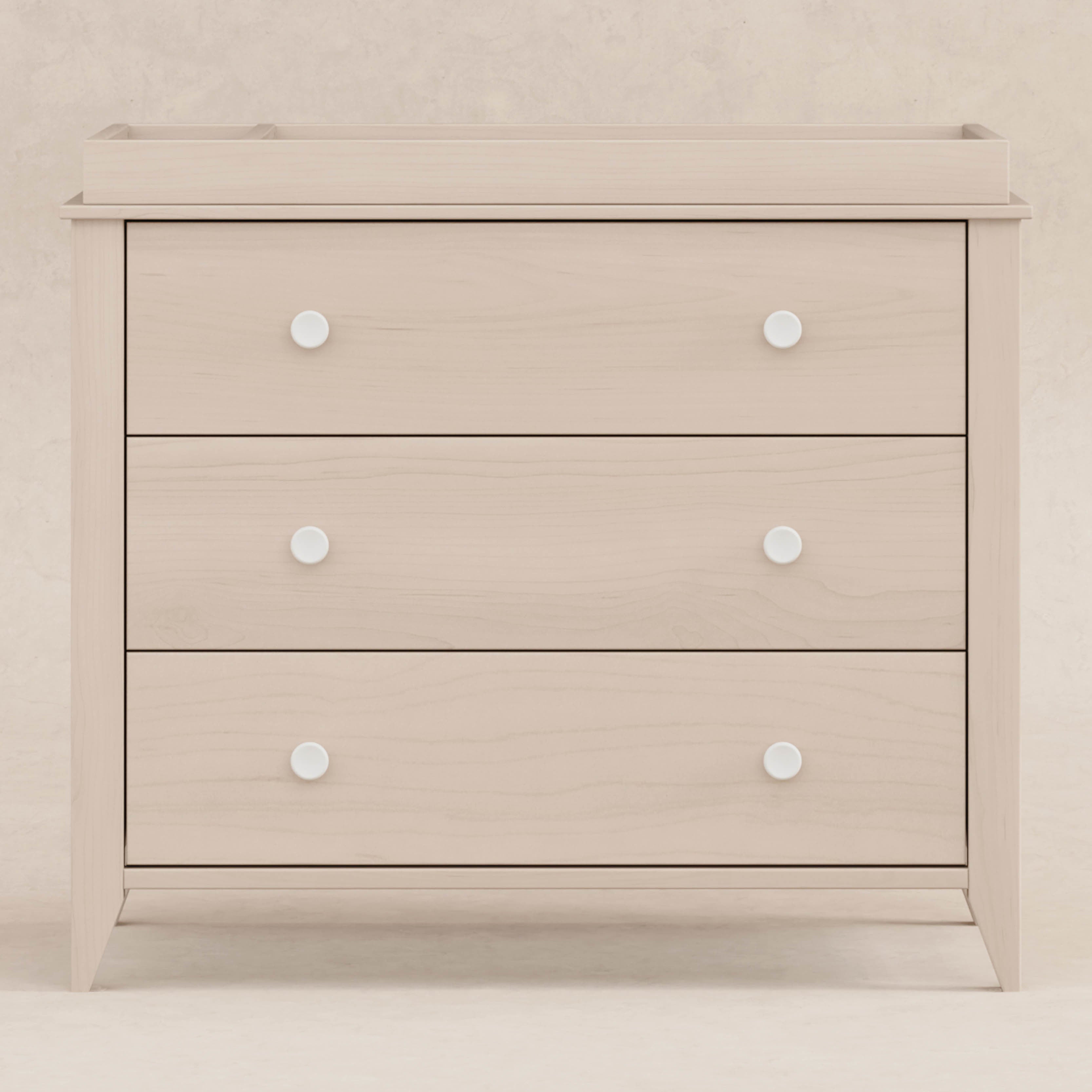 M10323NXW,Babyletto,Sprout 3-Drawer Changer Dresser in Washed Natural and White