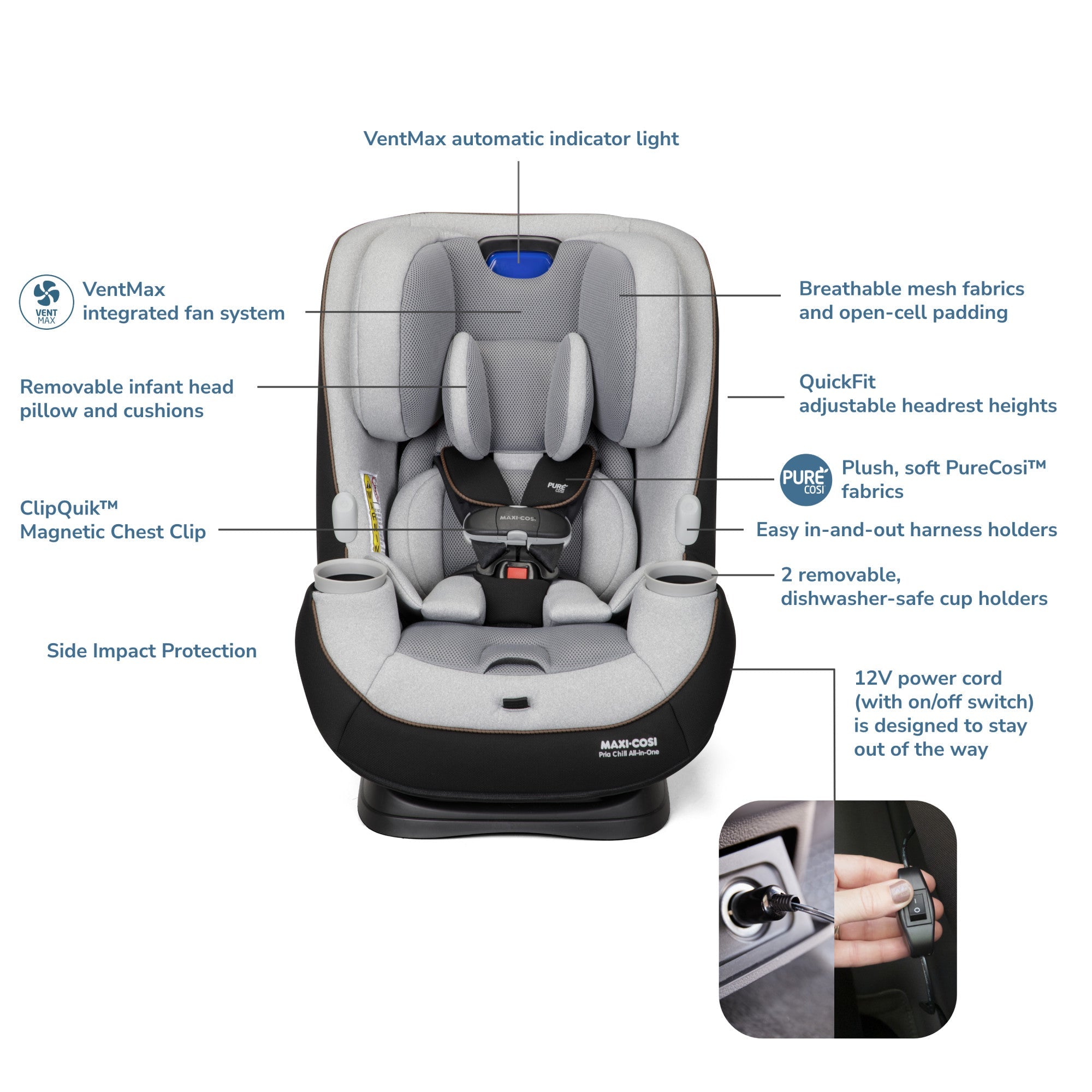 Car Seat Cushion Breathable Air Flow Seat Pad Mesh Auto Booster
