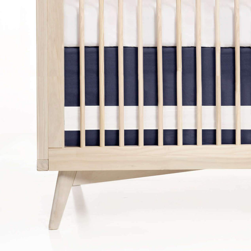 Oilo Solid Crib Skirt Indigo