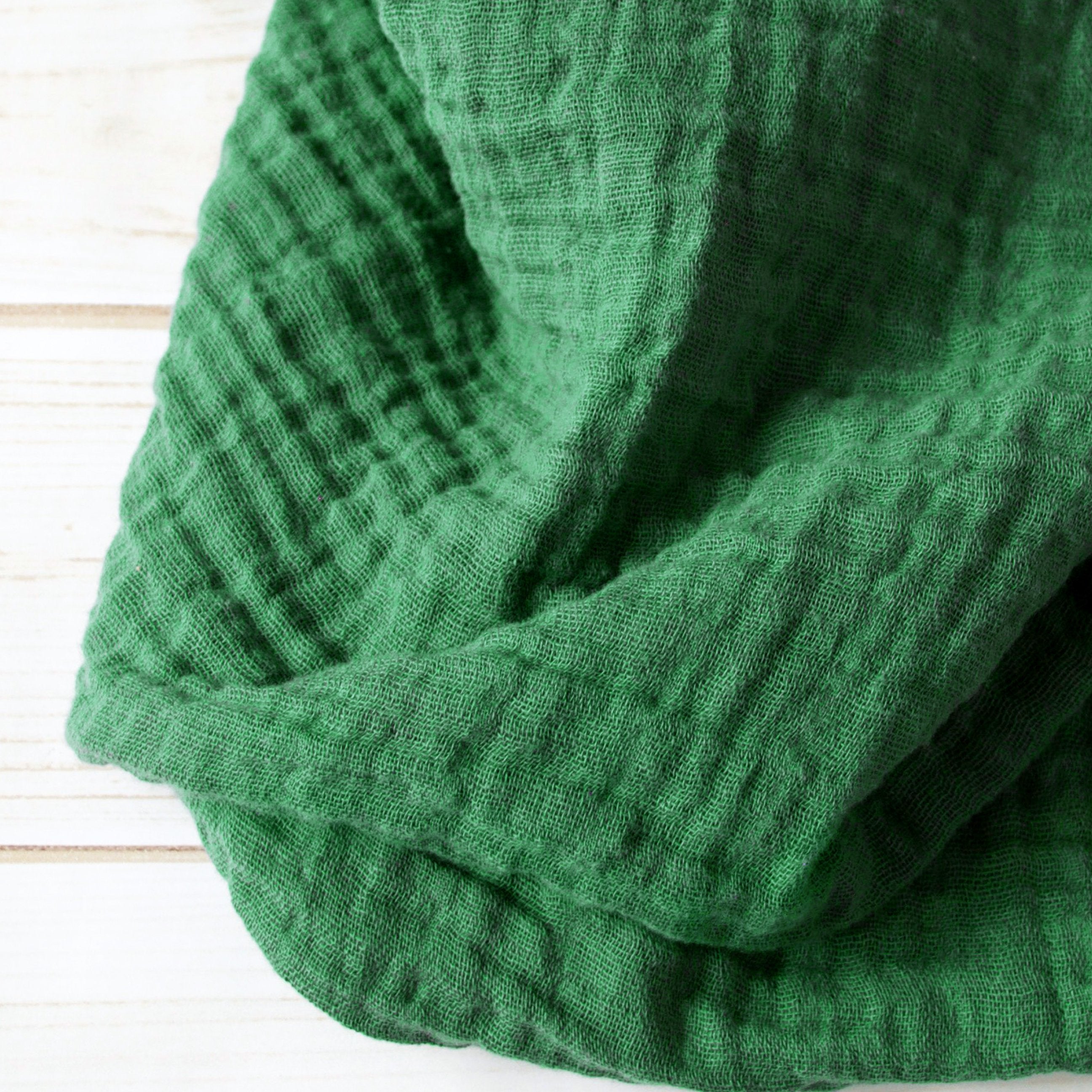 Sugar + Maple Classic Muslin Swaddle - Forest Green