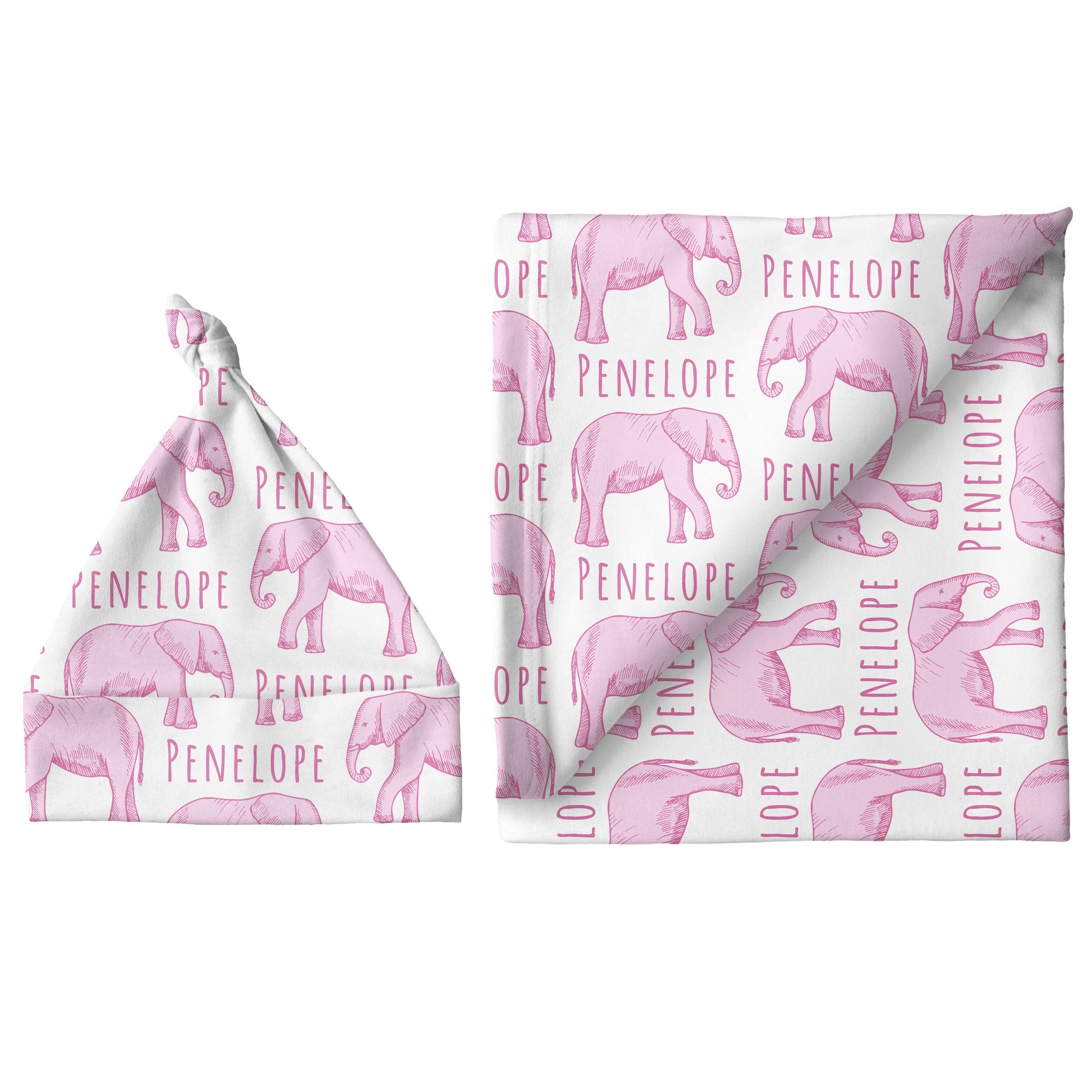 Sugar + Maple Large Blanket & Hat Set - Elephant Pink