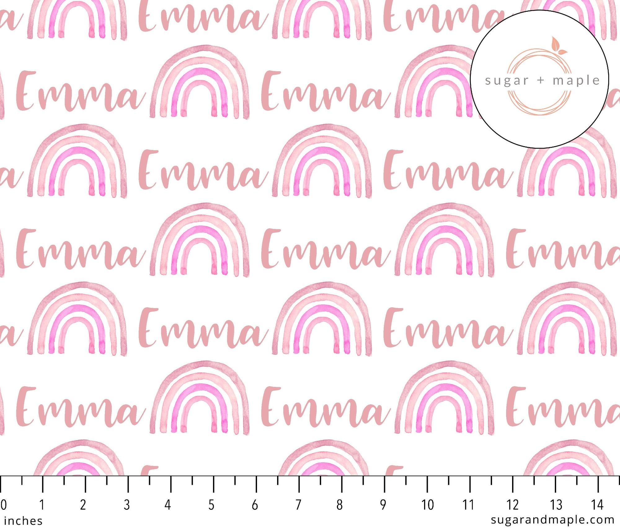 Sugar + Maple Large Stretchy Blanket - Rainbow Pink