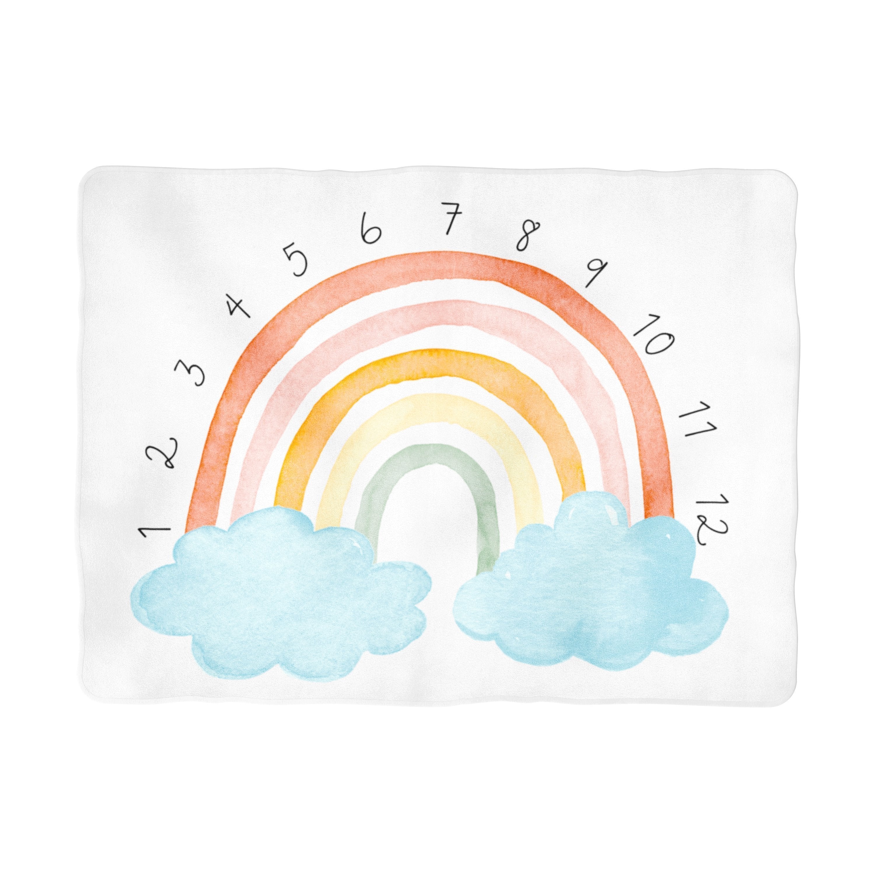Sugar + Maple Colorful Rainbow Arch Milestone Blanket - Non-Personalized