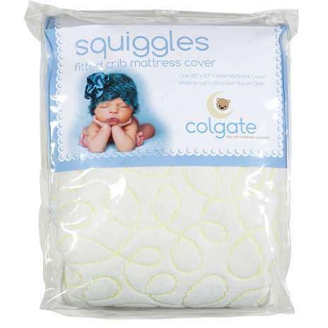 Colgate Squiggles Waterproof Fitted Crib Pad